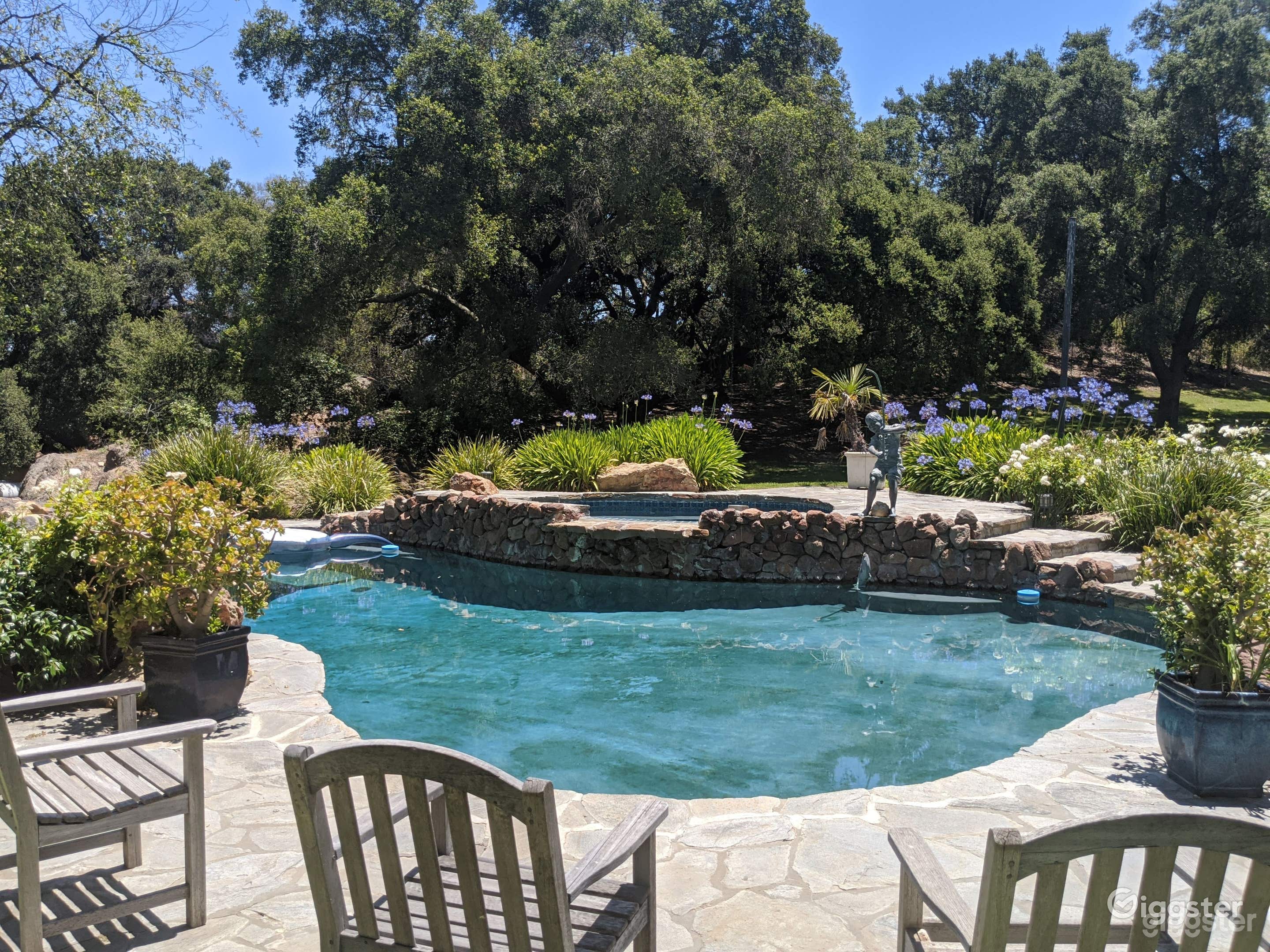 Tropical Pool in Malibu Ranch Photo 3