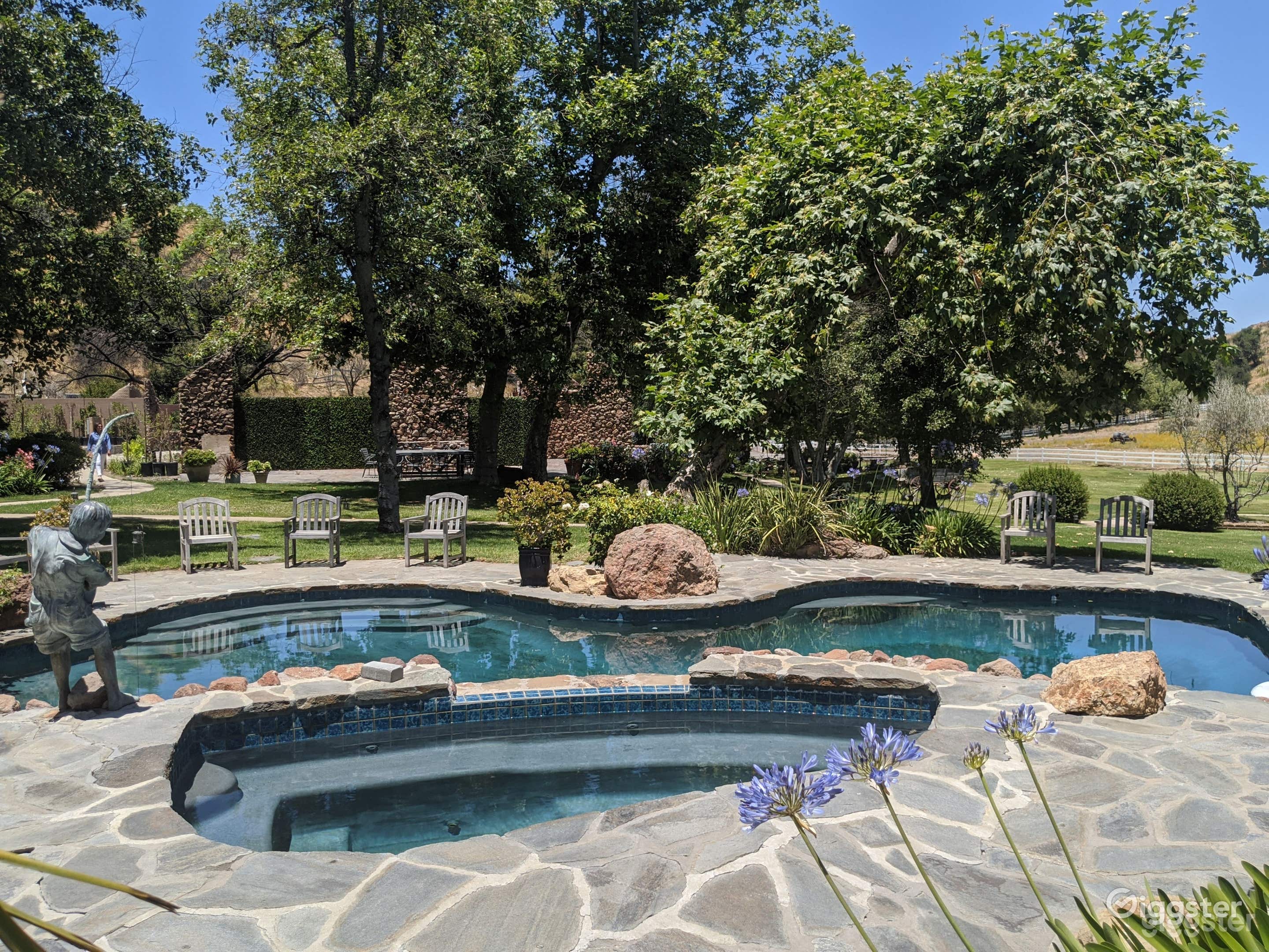 Tropical Pool in Malibu Ranch Photo 1
