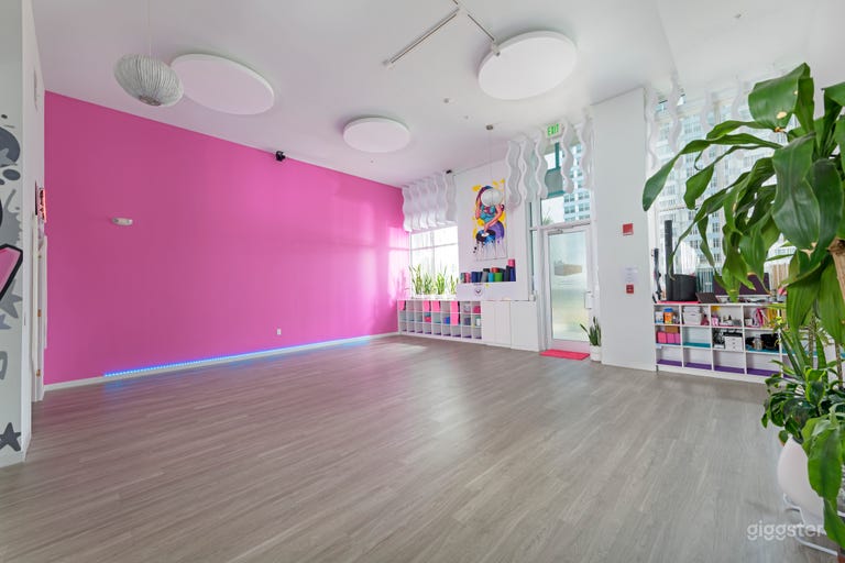  Chic Sunlight Yoga Studio in a Barbie-Pink Theme Style Interior 