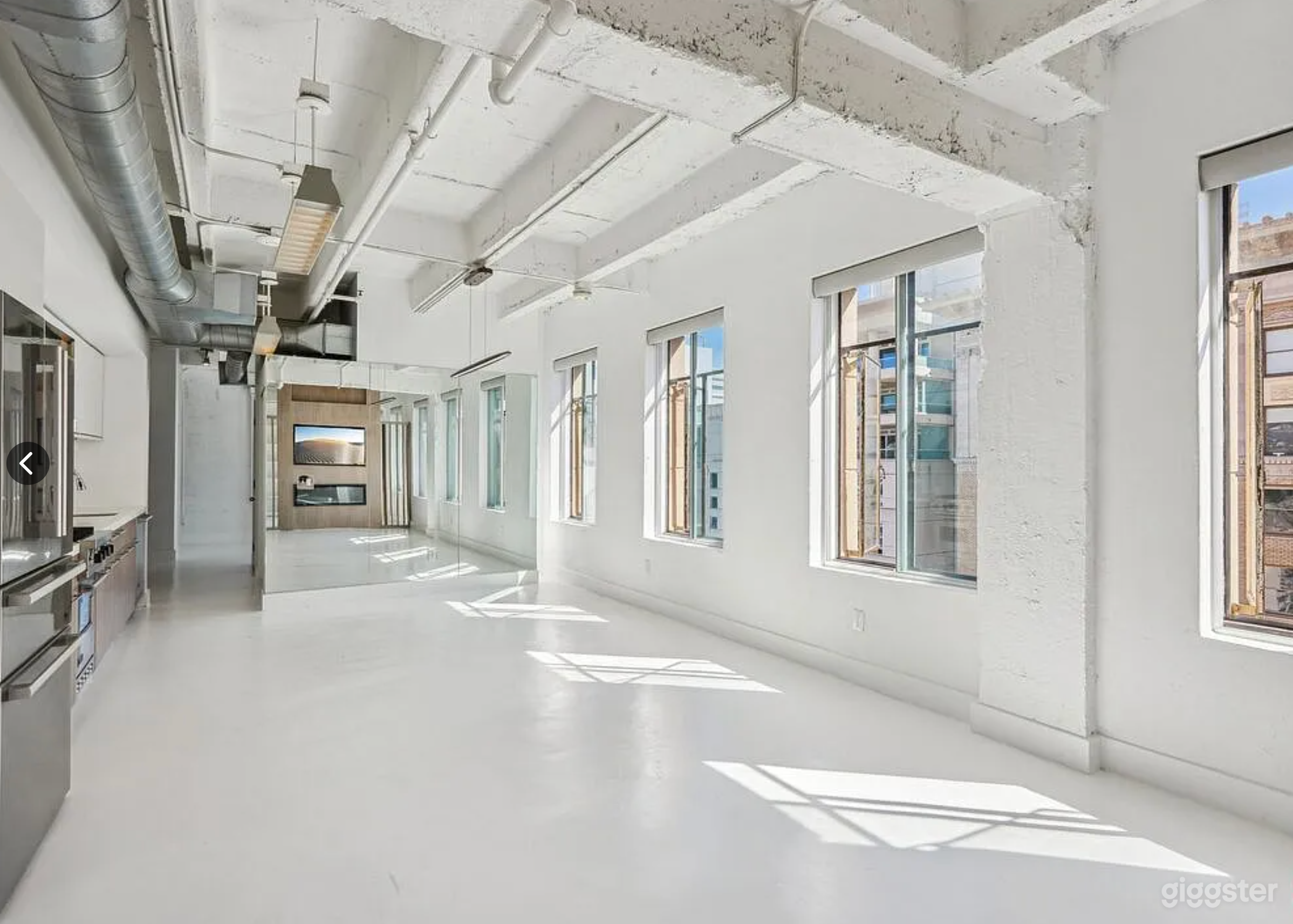 White Industrial Hollywood Skyline Loft / brick Photo 1