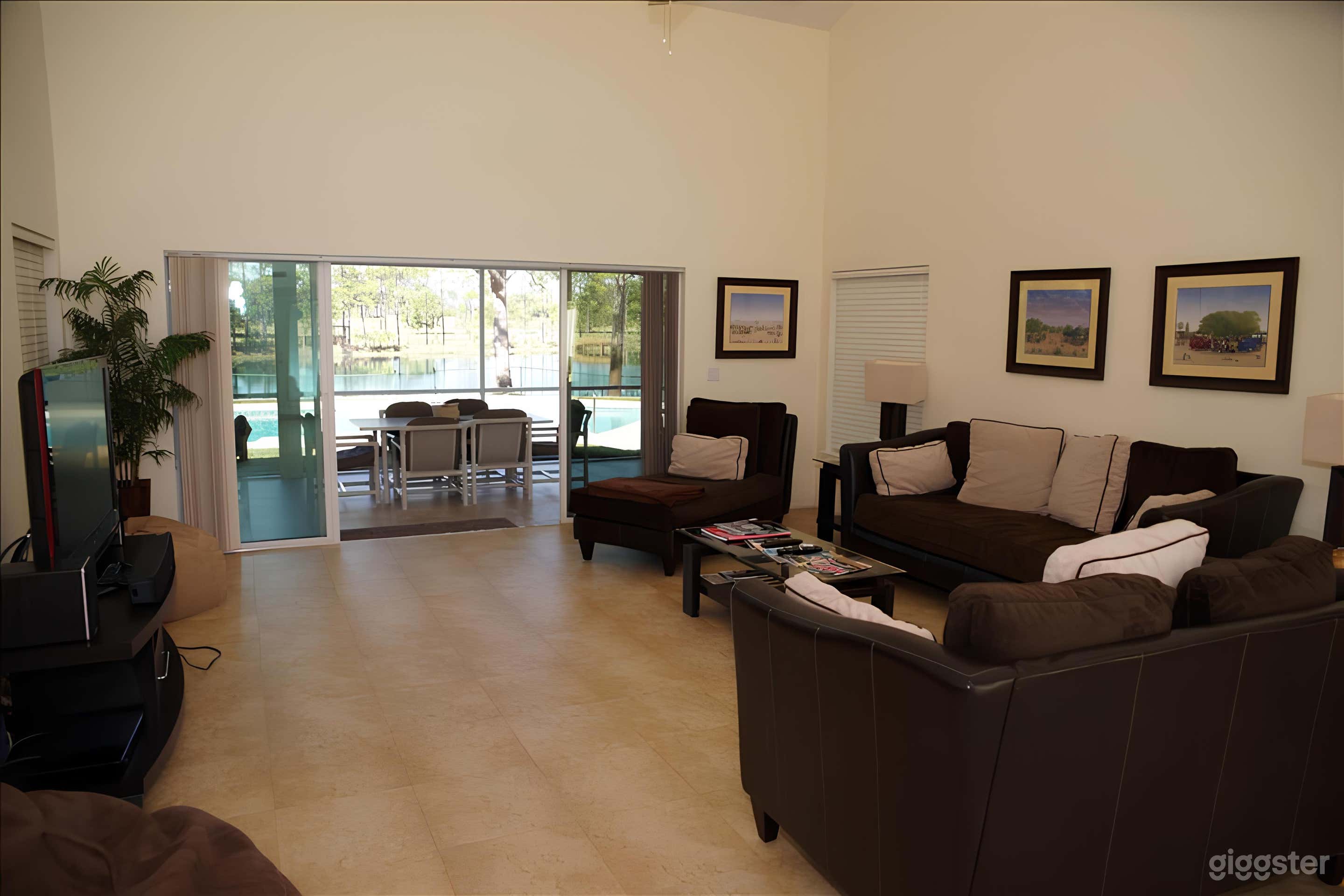 Lakeside Retreat: Bright, Open Living Room Photo 1