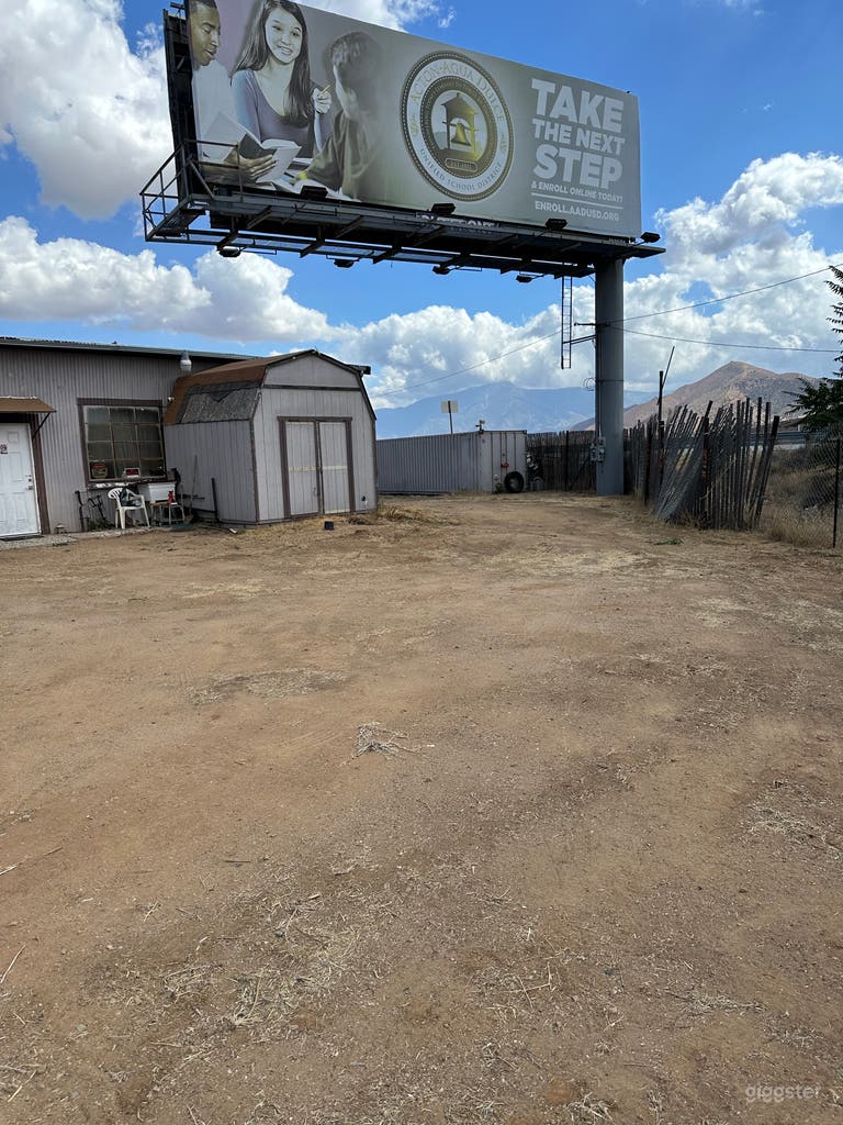  Metal industrial warehouse (20x30 =600 SF) space on our commercial desert property.  
