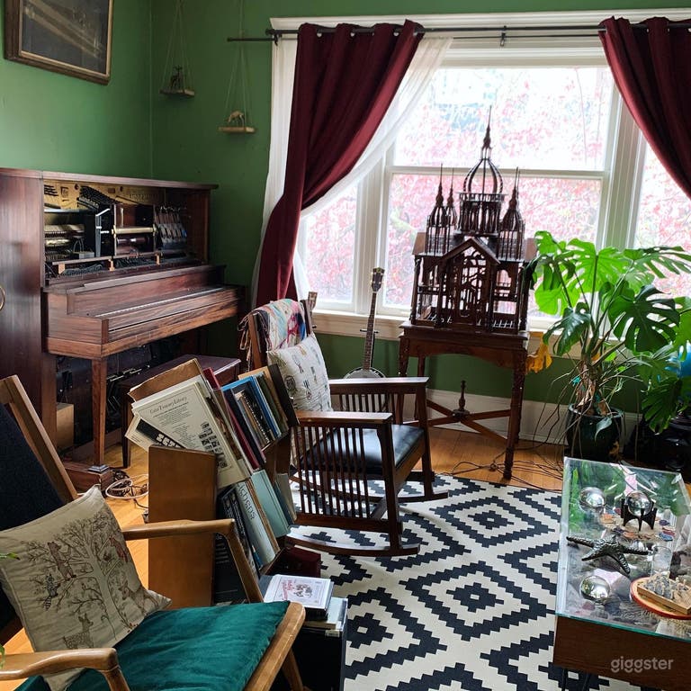  The player piano has internal lighting.  