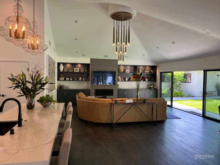  Open Kitchen and Family Room with Vault Ceiling 