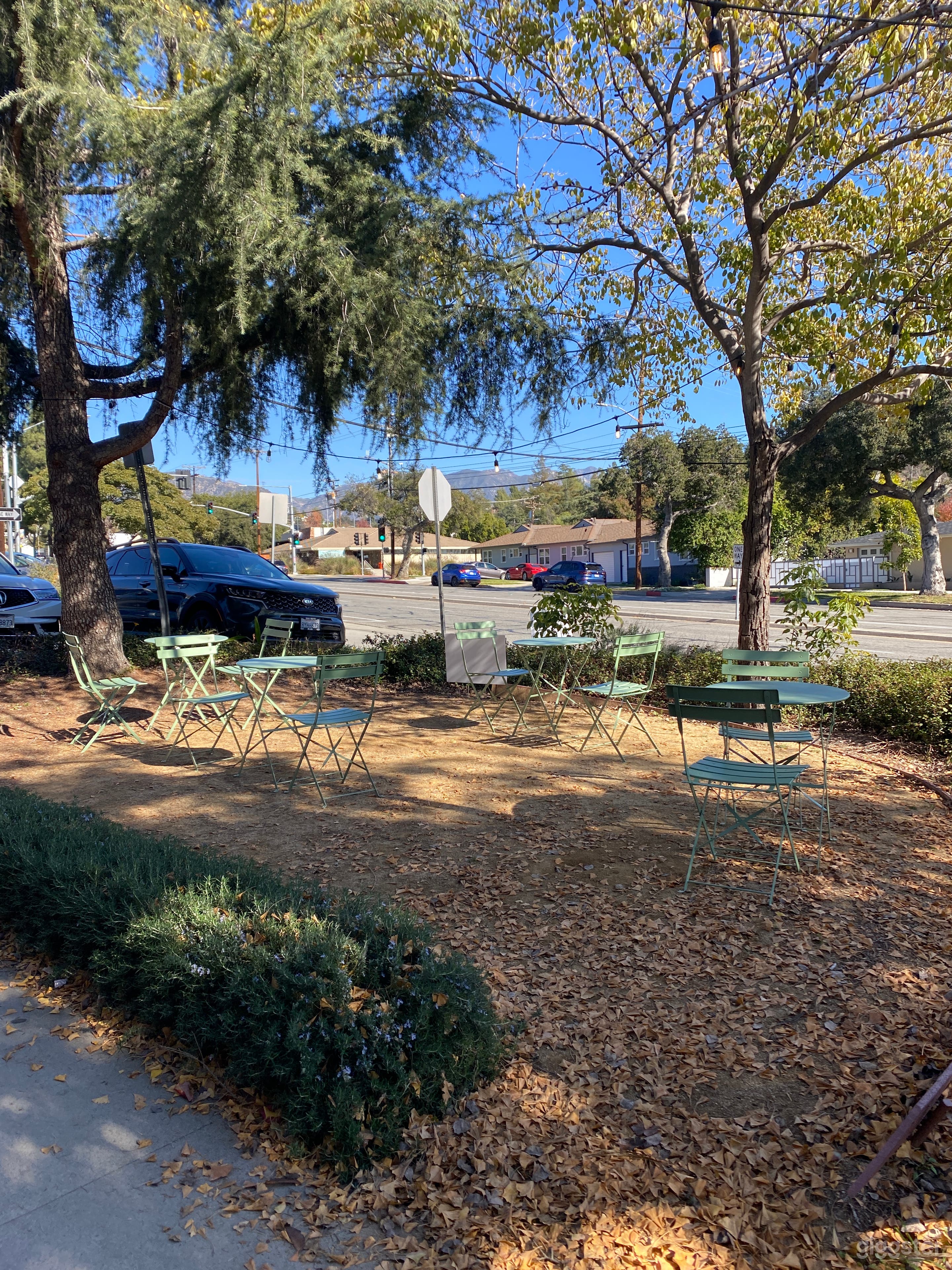 Outdoor courtyard area