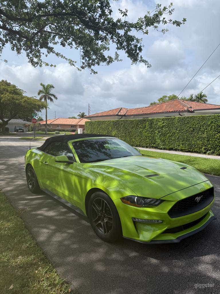  Spazio Mobile Mustang Verde Vibrante per Servizi Fotografici 