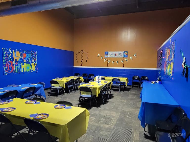  Blue VIP Room set up for a birthday party ! 