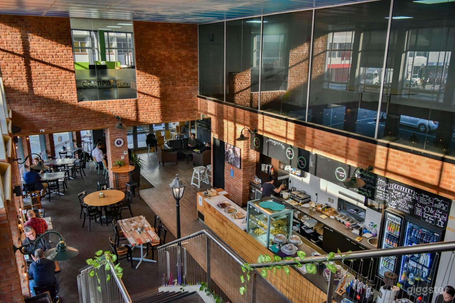 the ground floor cafe