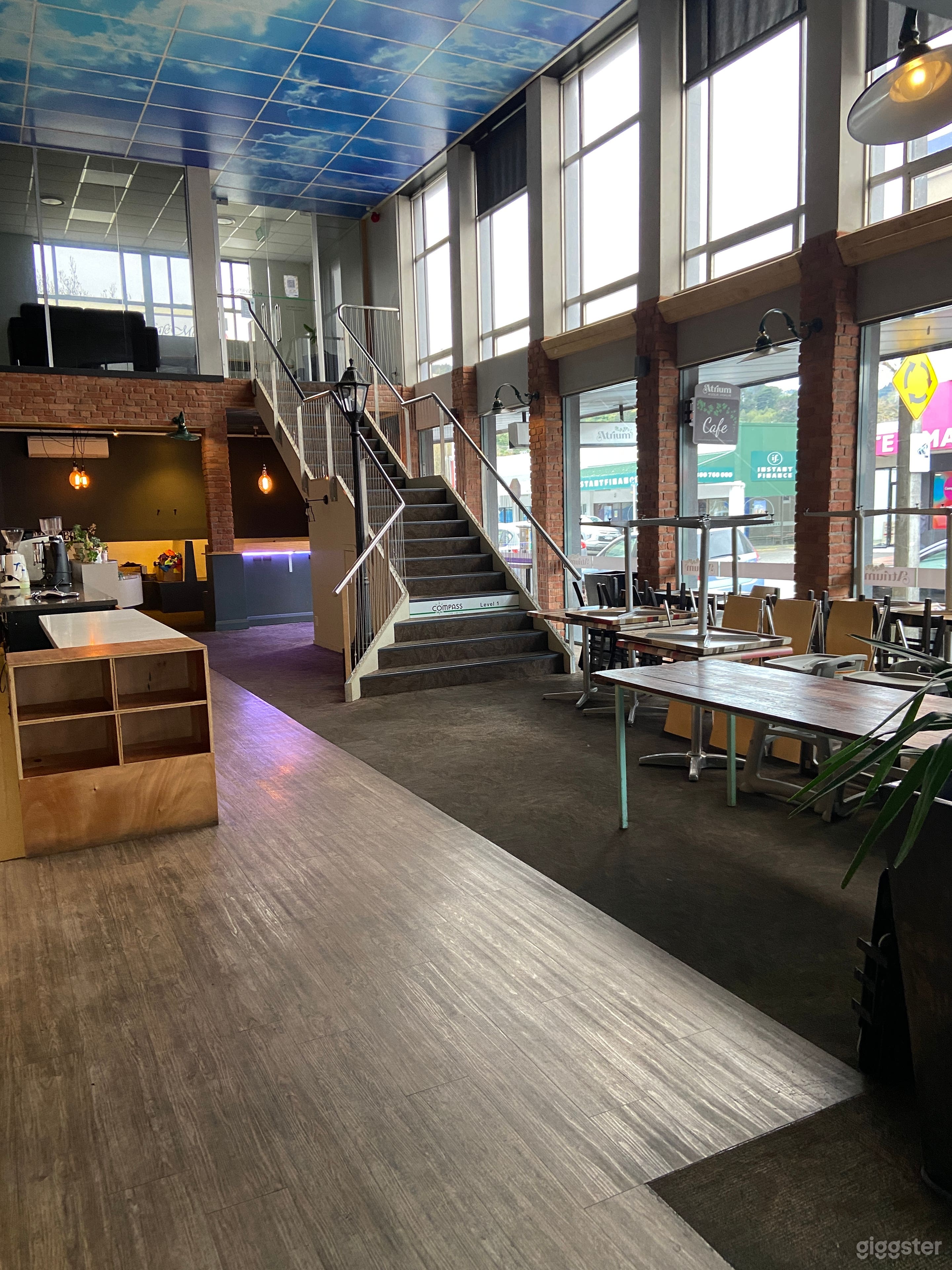 before we opened view of the stairs