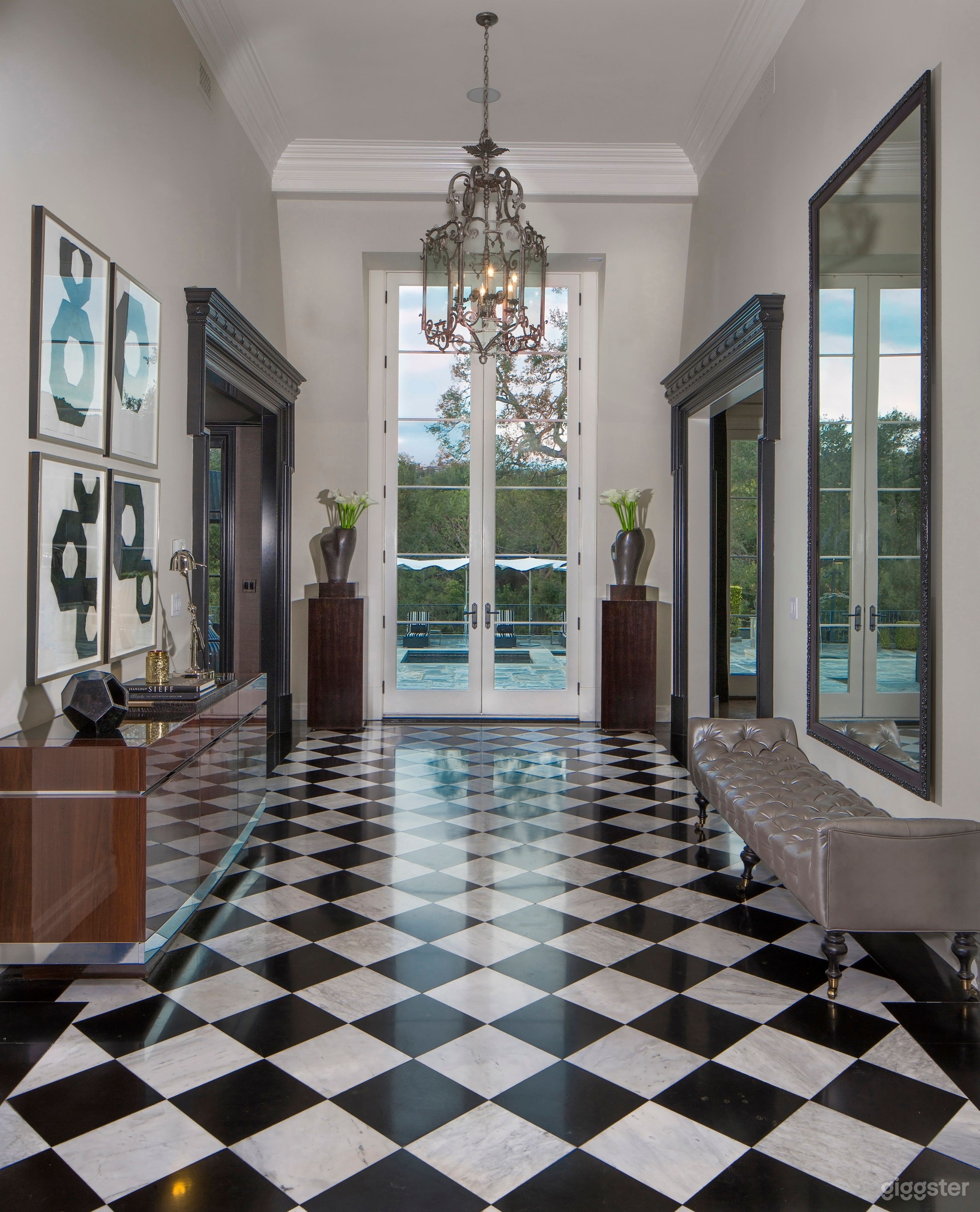 French Chateau/Bel-Air Mansion Surrounded by Green Photo 4