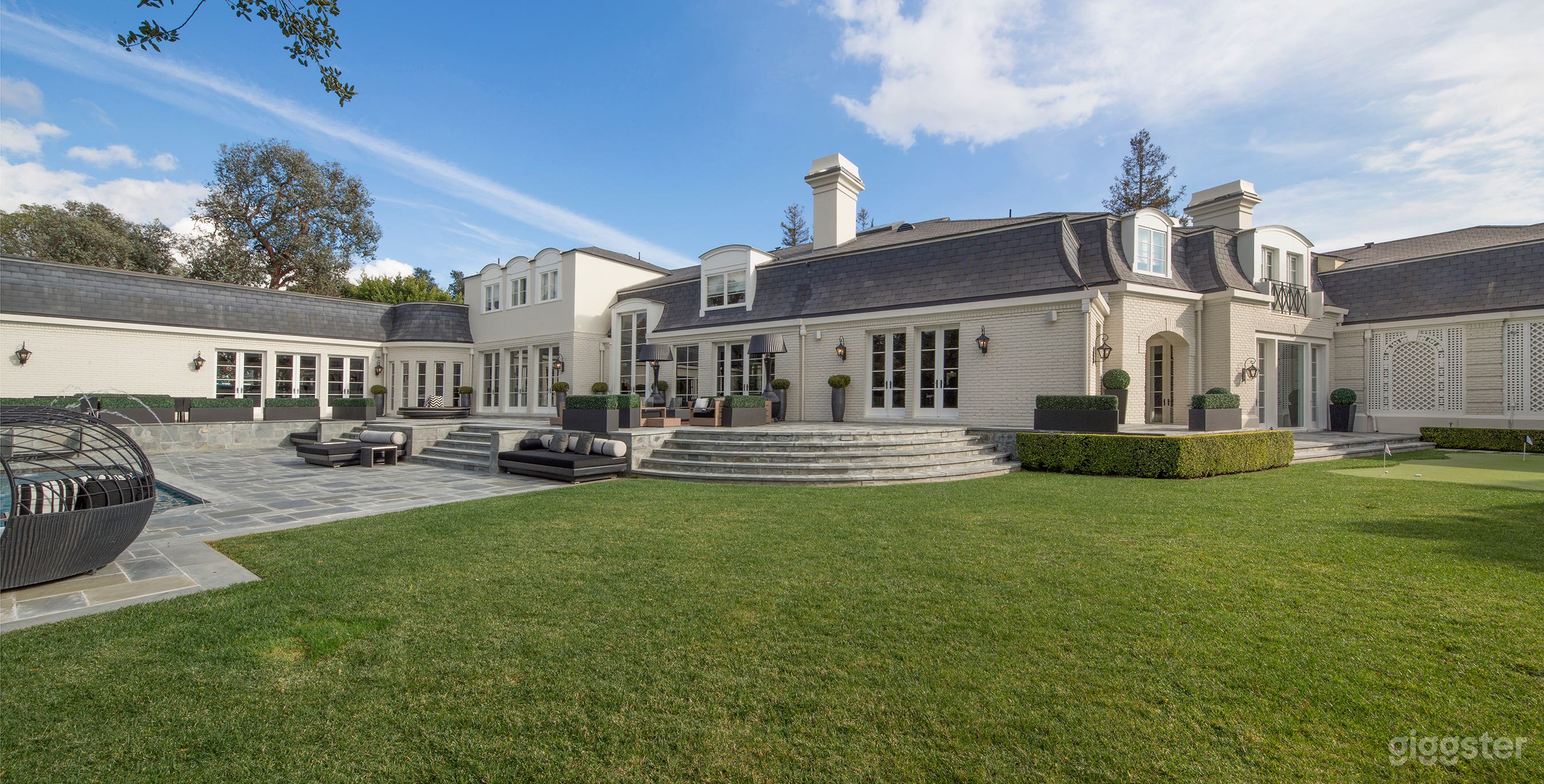 French Chateau/Bel-Air Mansion Surrounded by Green Photo 1