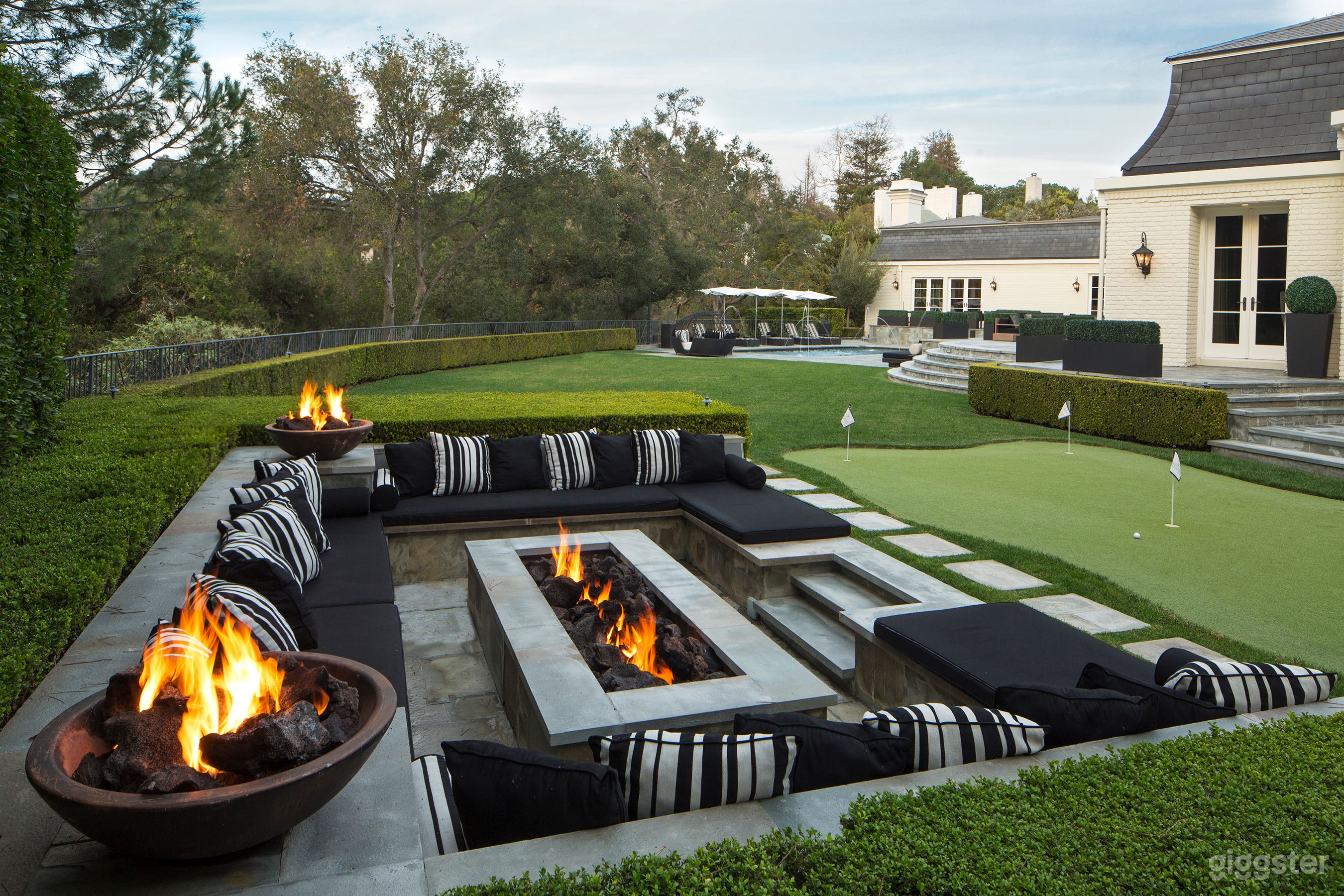 French Chateau/Bel-Air Mansion Surrounded by Green Photo 2