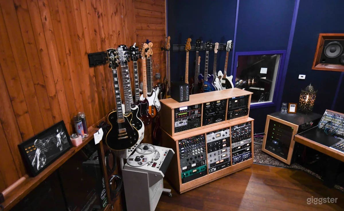 Control Room rear wall view of Instruments and gear rack