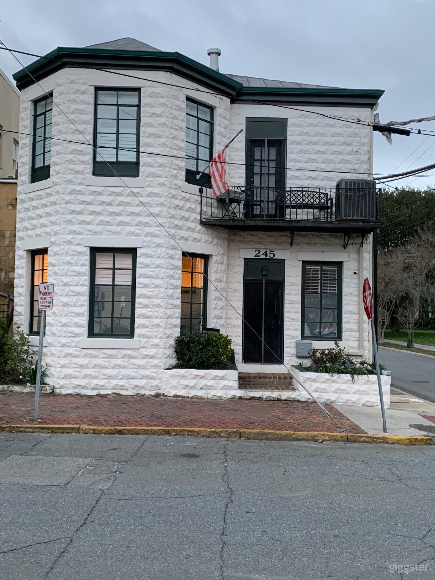 Front of house 40" door house on corner