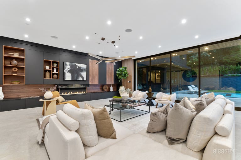  ARCHITECTURAL MASTERPIECE W/POOL, PALM VIEWS & BLACK ACCENTS 