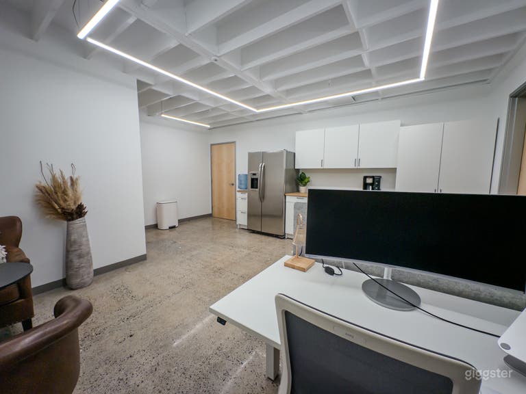  2 Offices - 3 Desks, AC, Refrigerator, break room! 