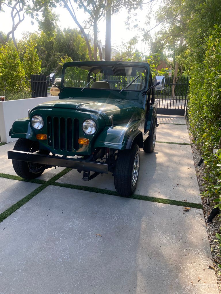  Jeep DJ5 Safari Kar Beach Cruiser verde de 1975 
