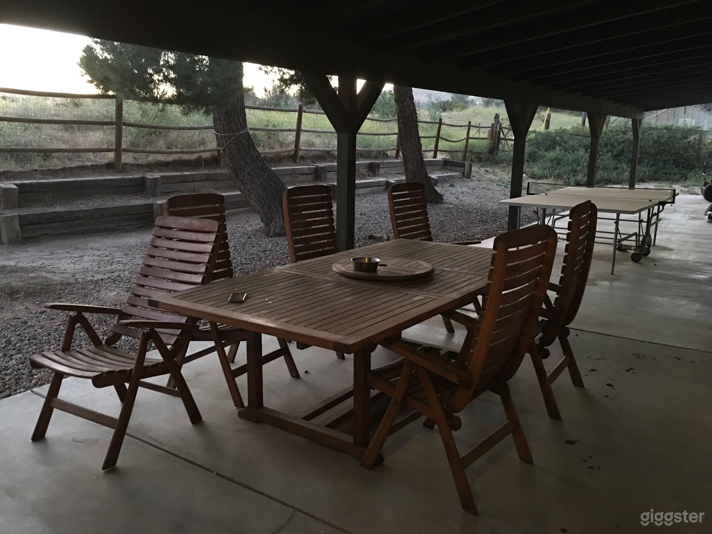Patio table and ping/pong table