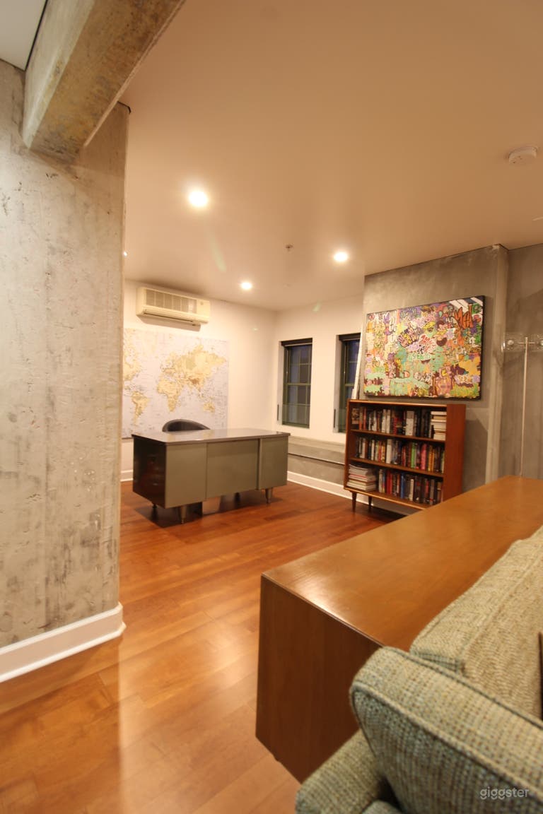  Office with vintage furniture and fixtures.  