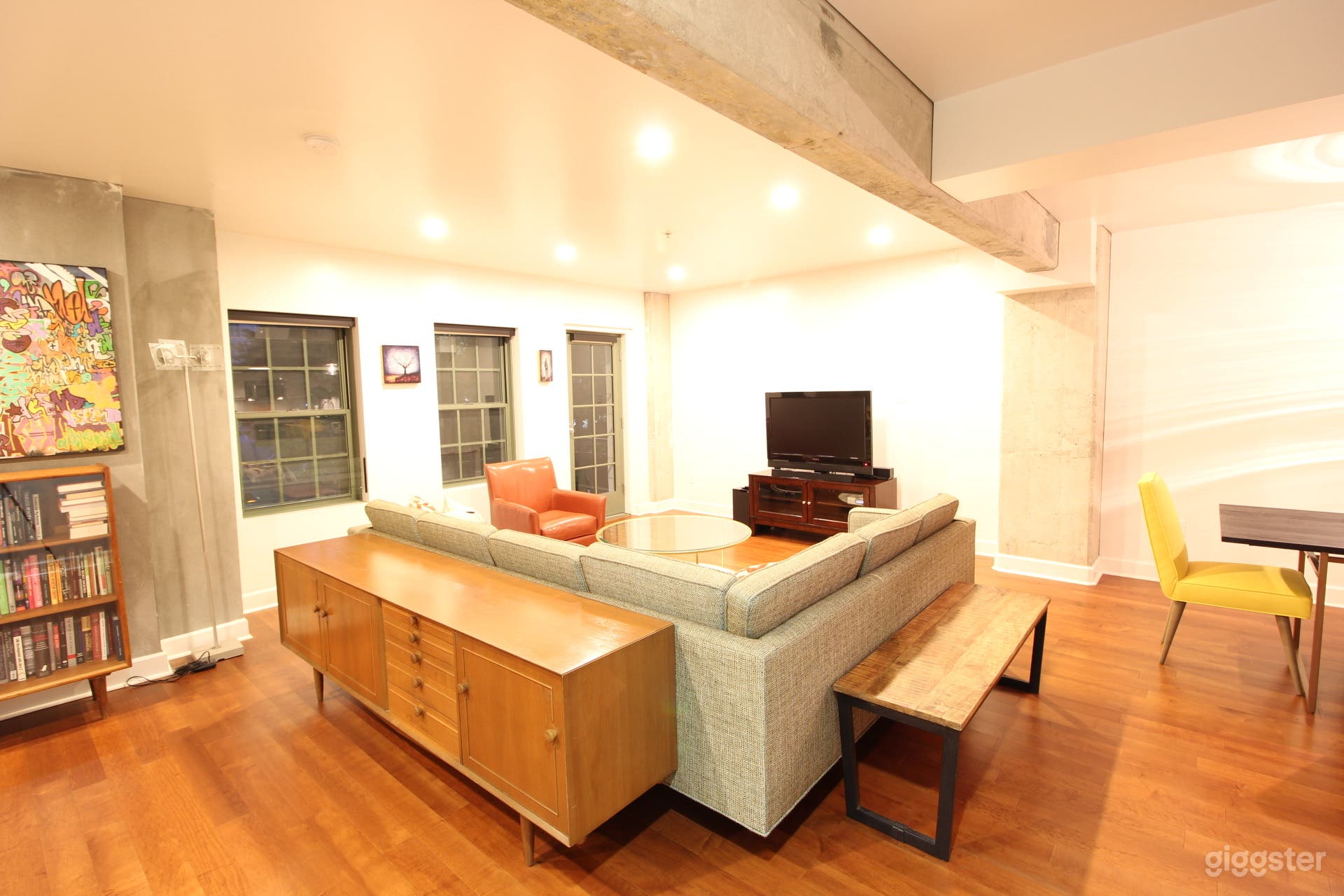 Living room area from the hallway.