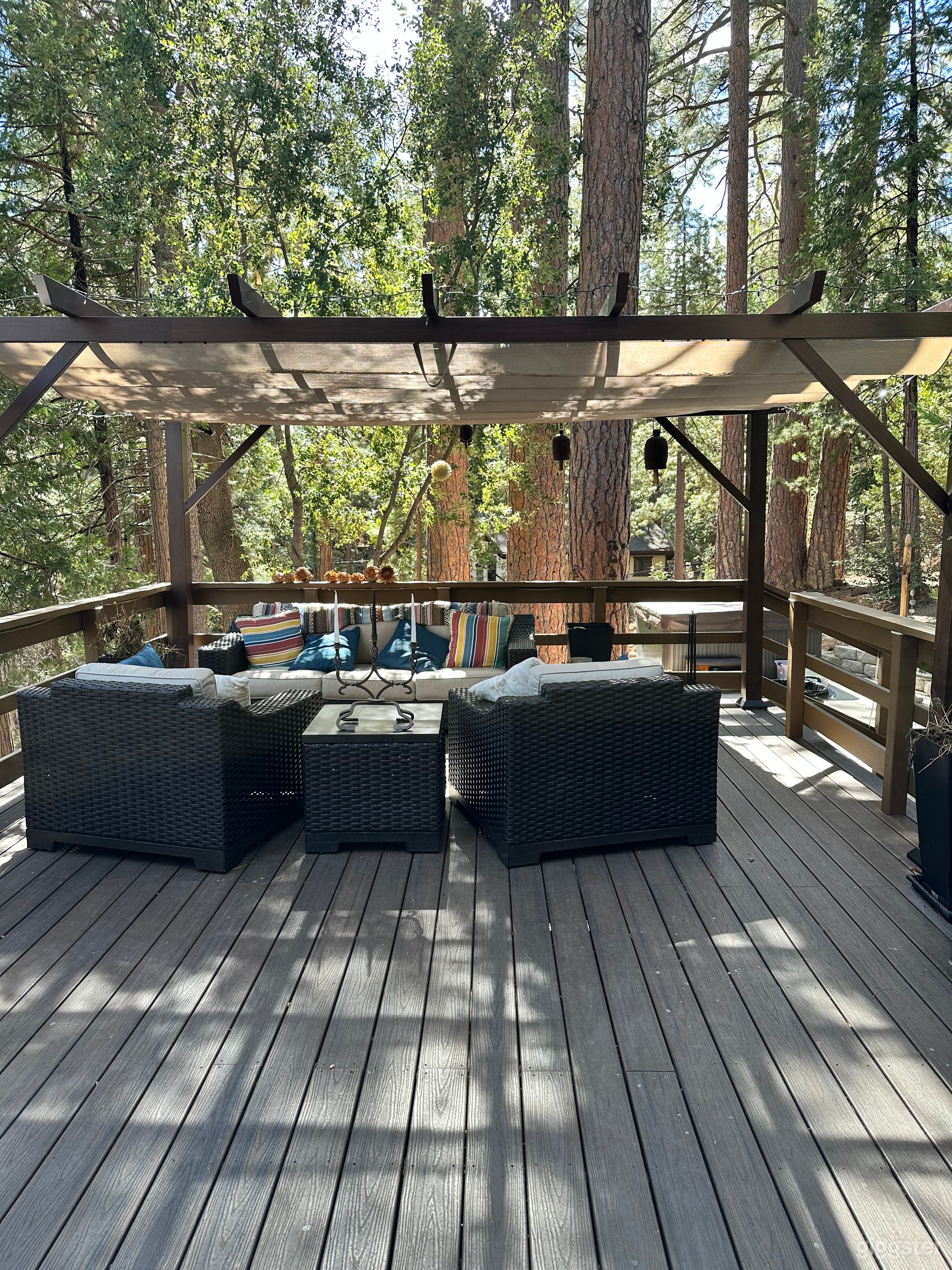 Back deck overlooking large extra lot