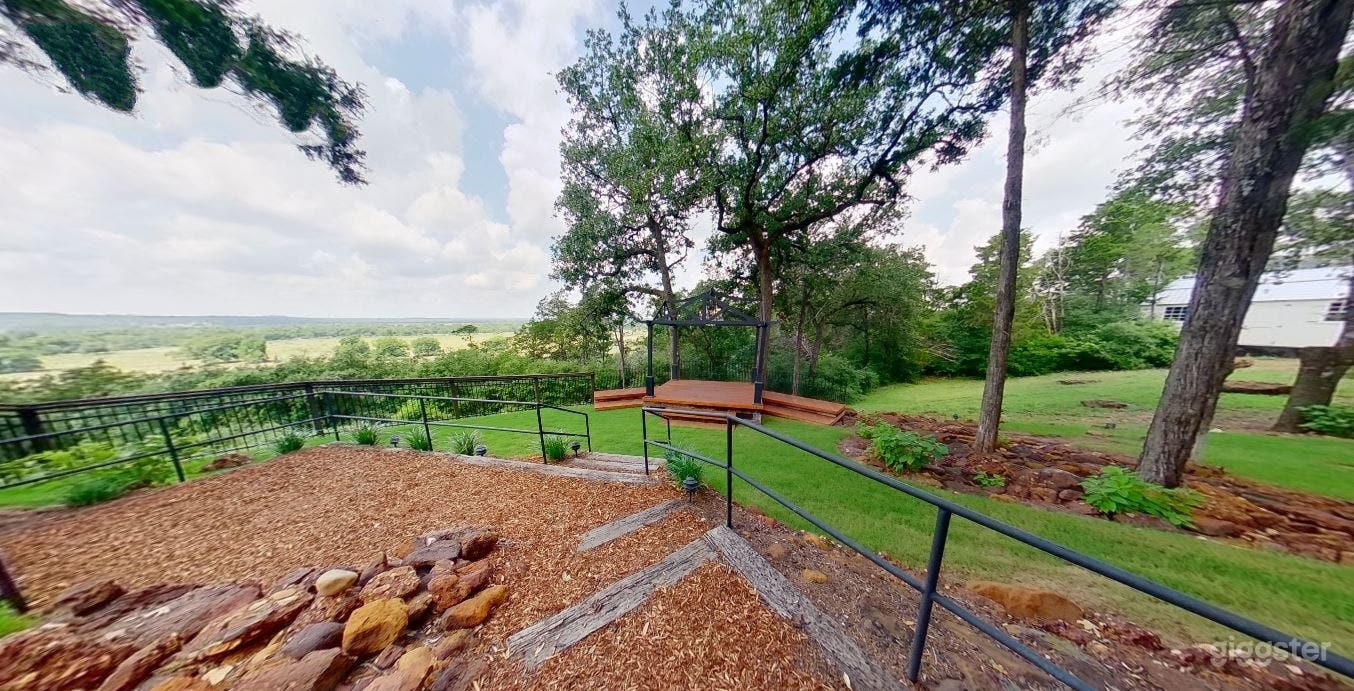 Reception Terrace with Garden Ceremony Site Photo 4
