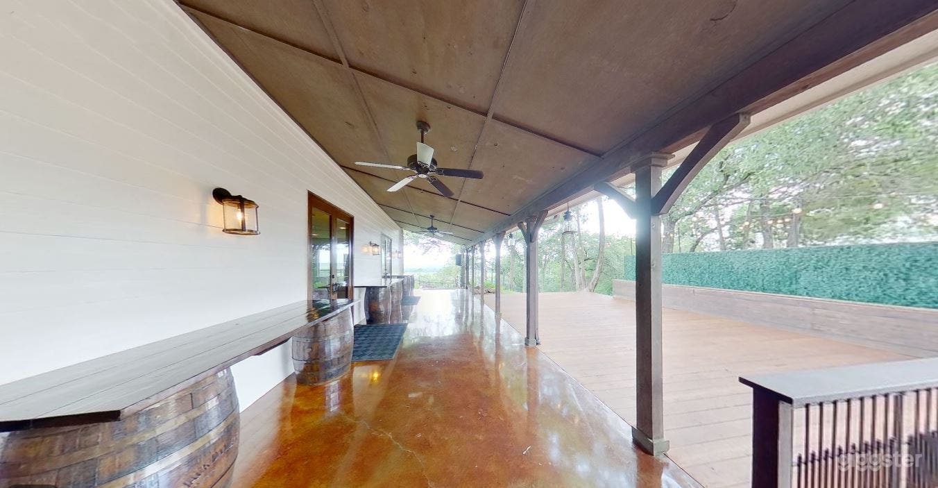 Reception Terrace with Garden Ceremony Site Photo 1