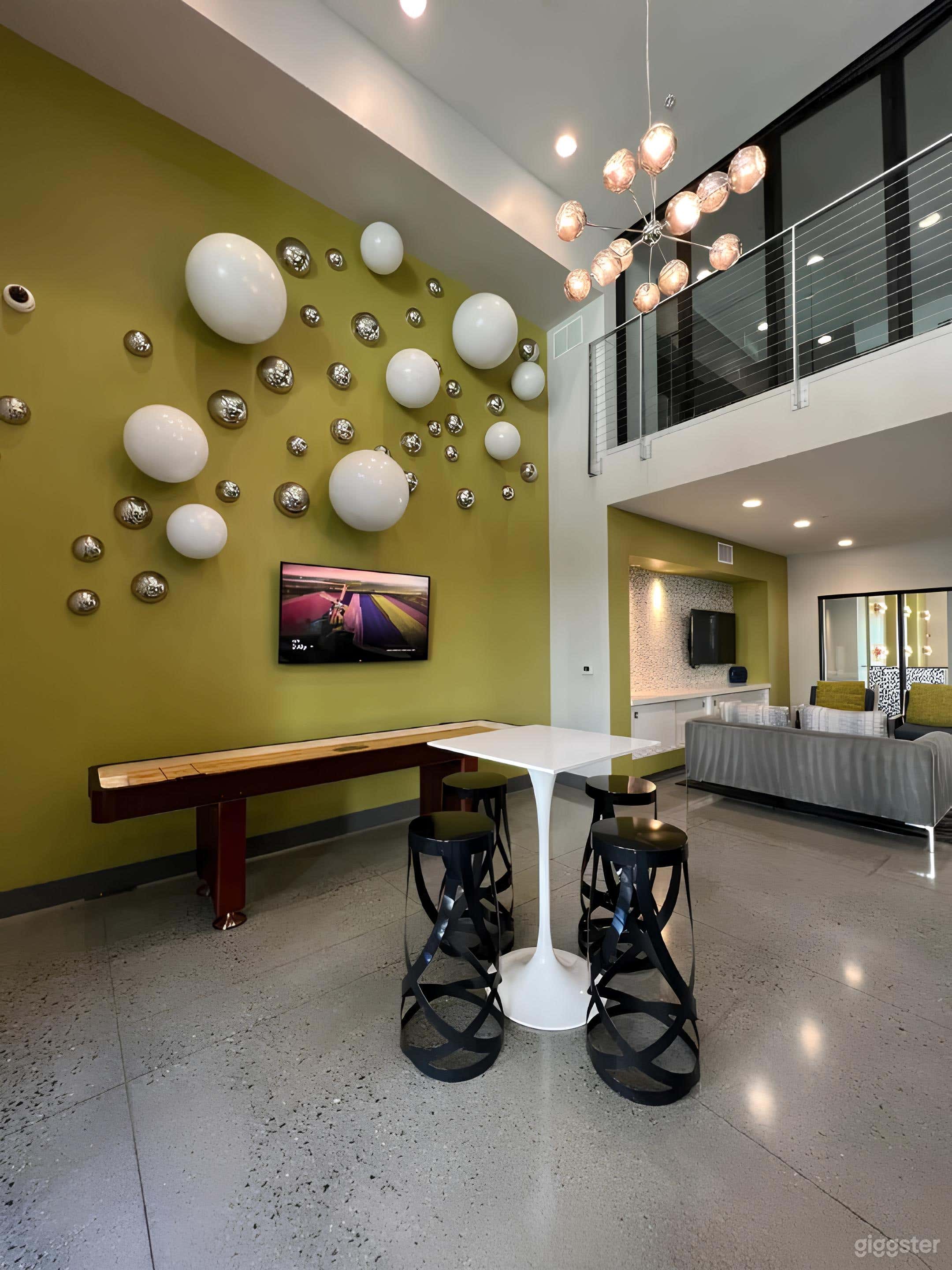 Chic, Fun Clubroom for Events w/ Kitchen & Shuffleboard Photo 3