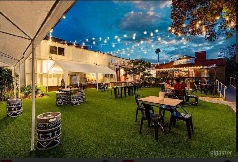  Outdoor Patio with Branded Kegs  