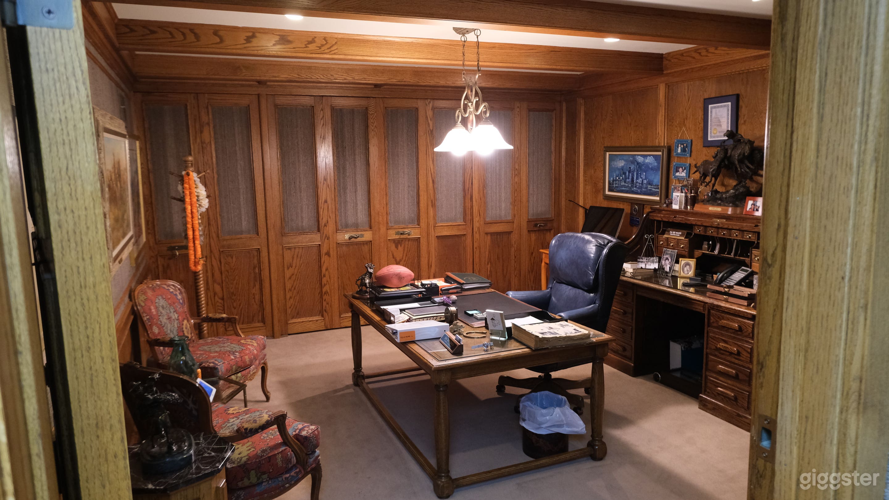 Main Office with hidden Wet Bar