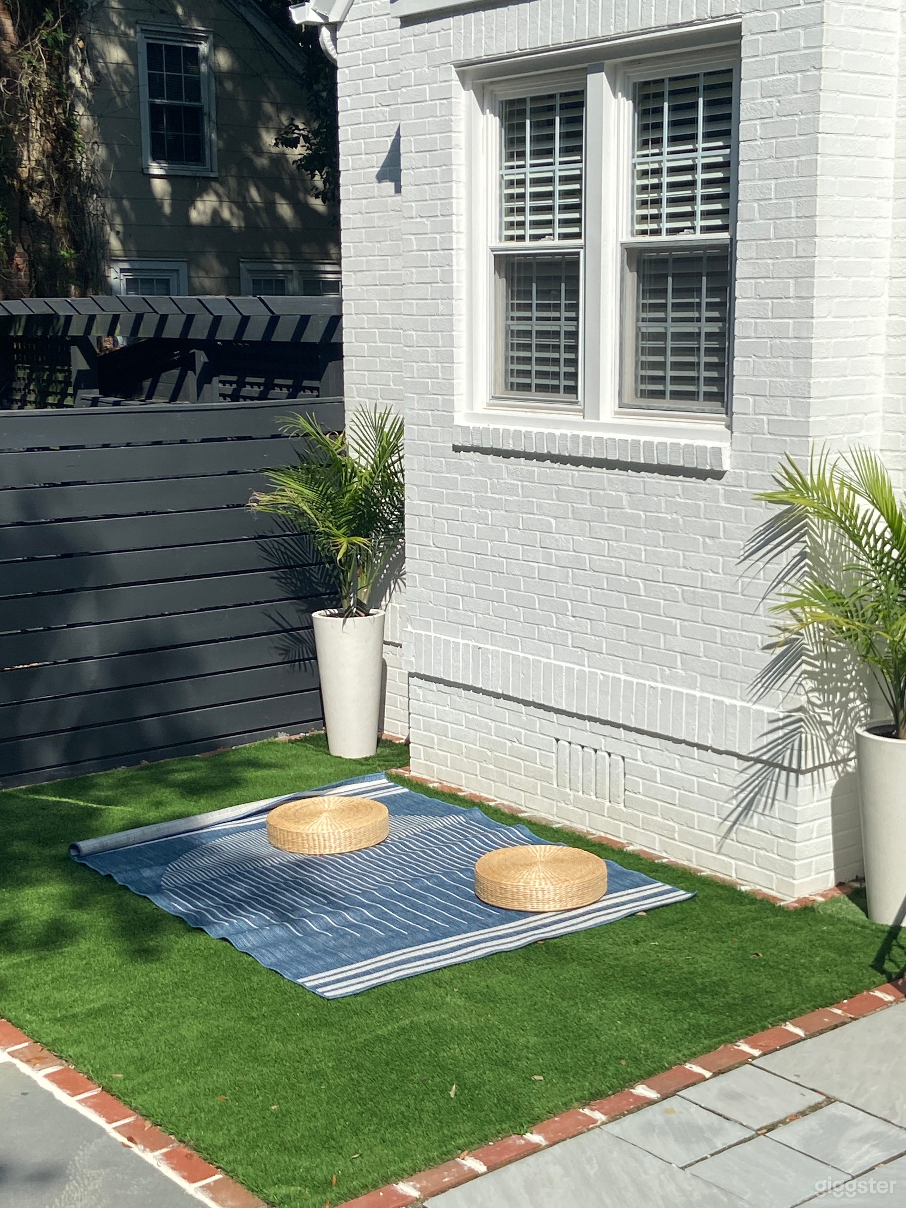 Yoga and meditation area that faces the Japanese inspired Zen garden.