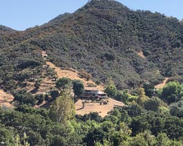  Aerial view of property with a 2500 square foot main house, listed for rent seperately.  