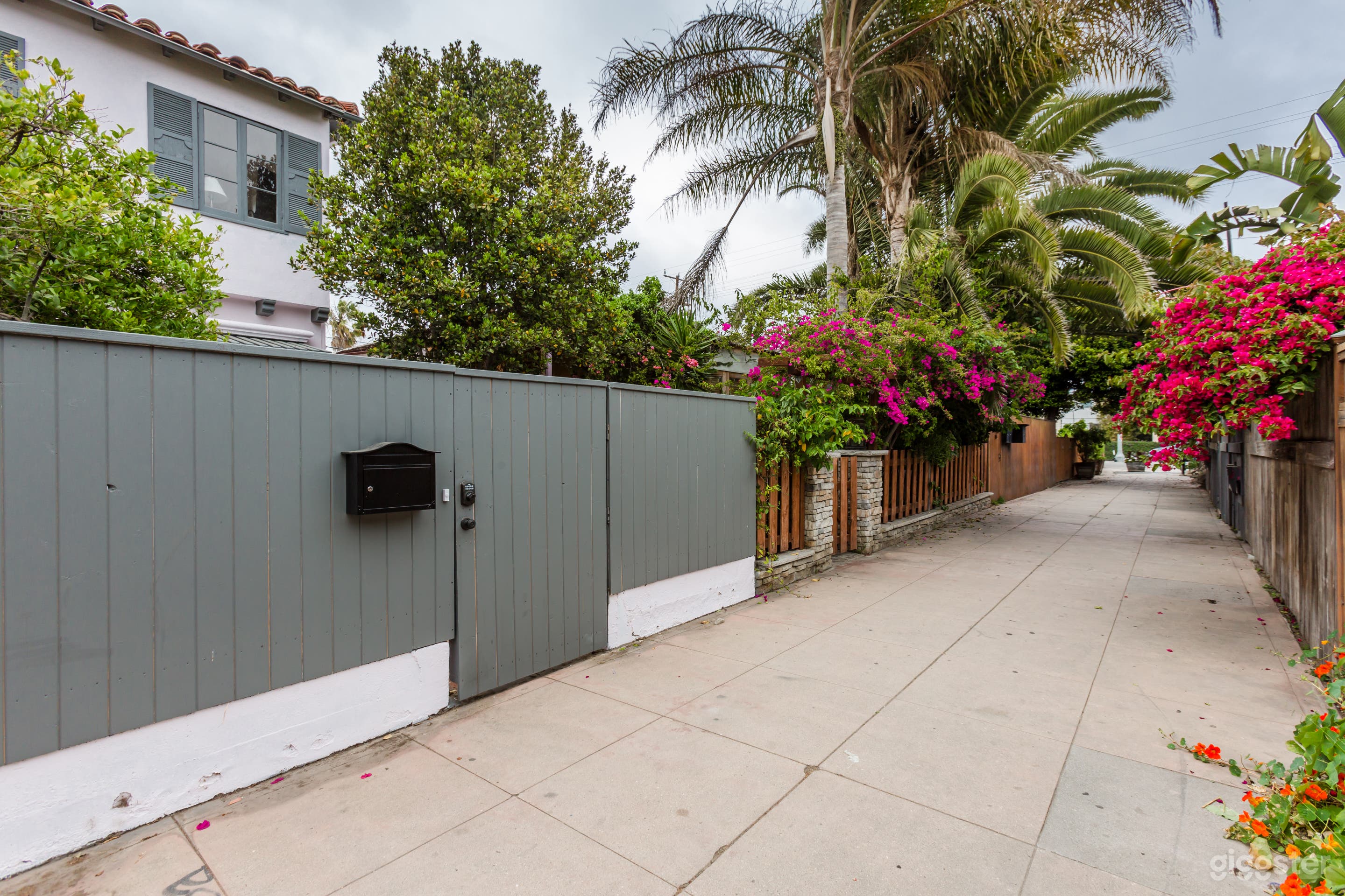 Entrance to house on Venice walk street. The Skate Park and Muscle Beach is at the end of our block.