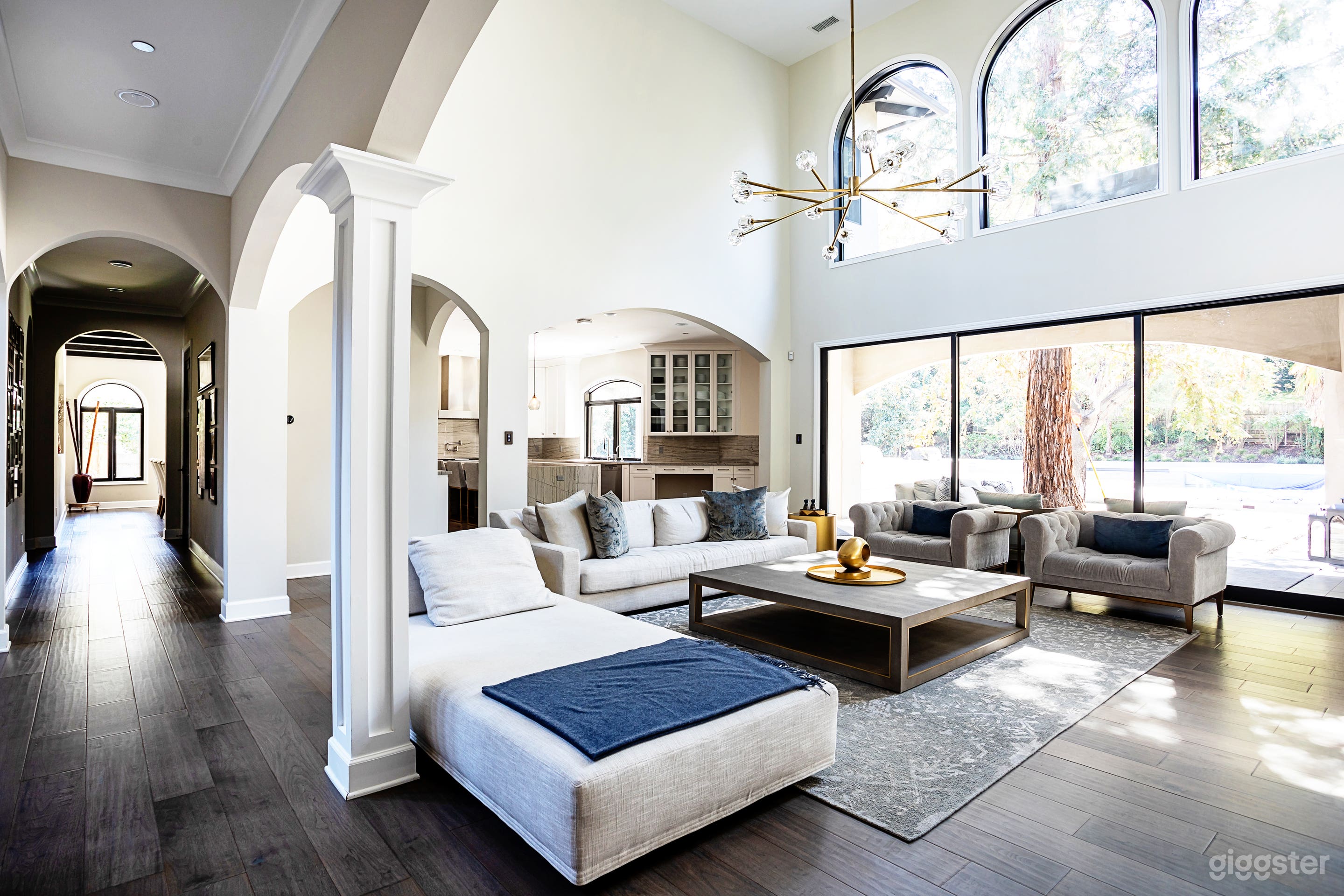 High ceiling great room 