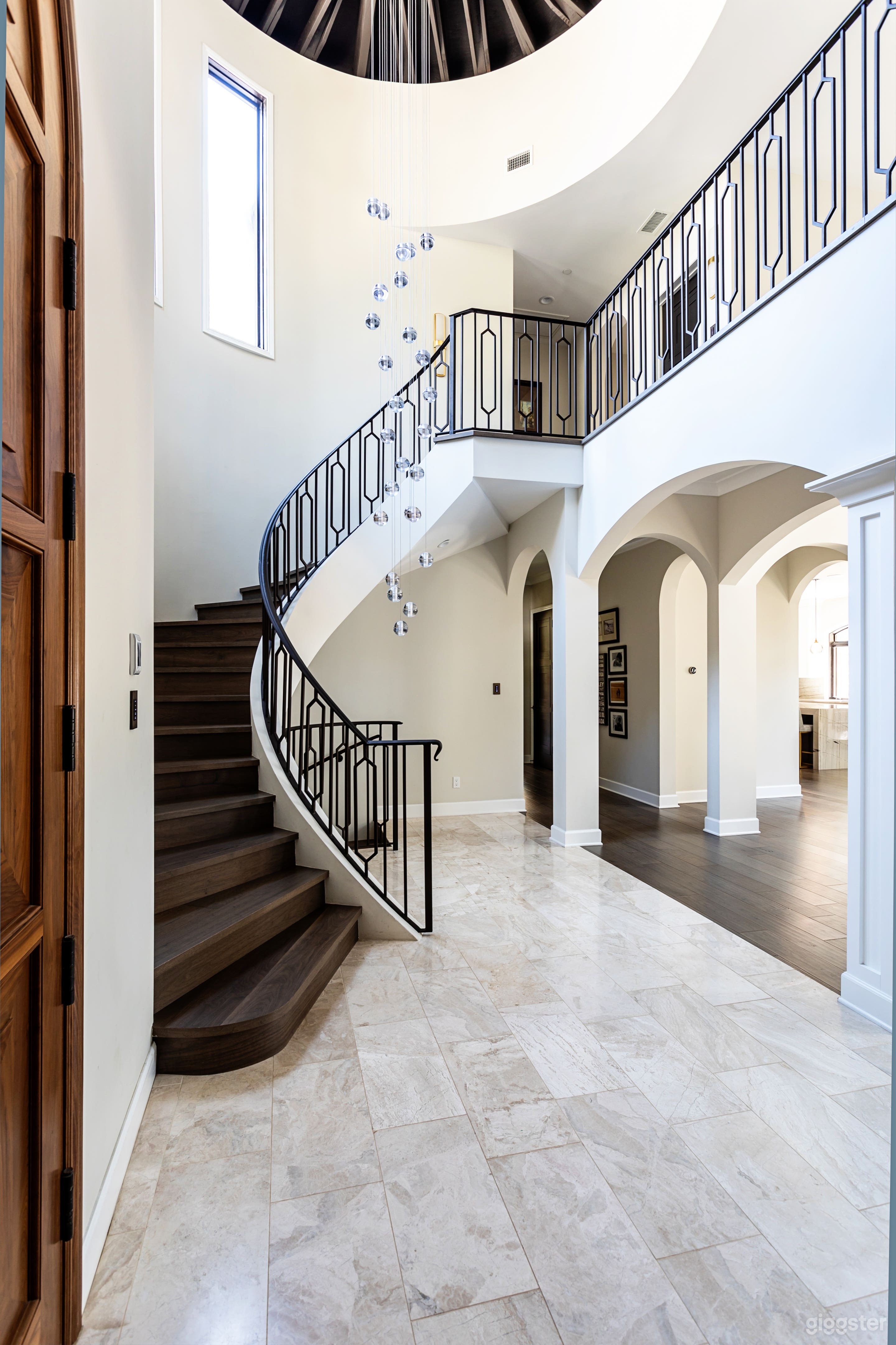 Spiral staircase entrance 
