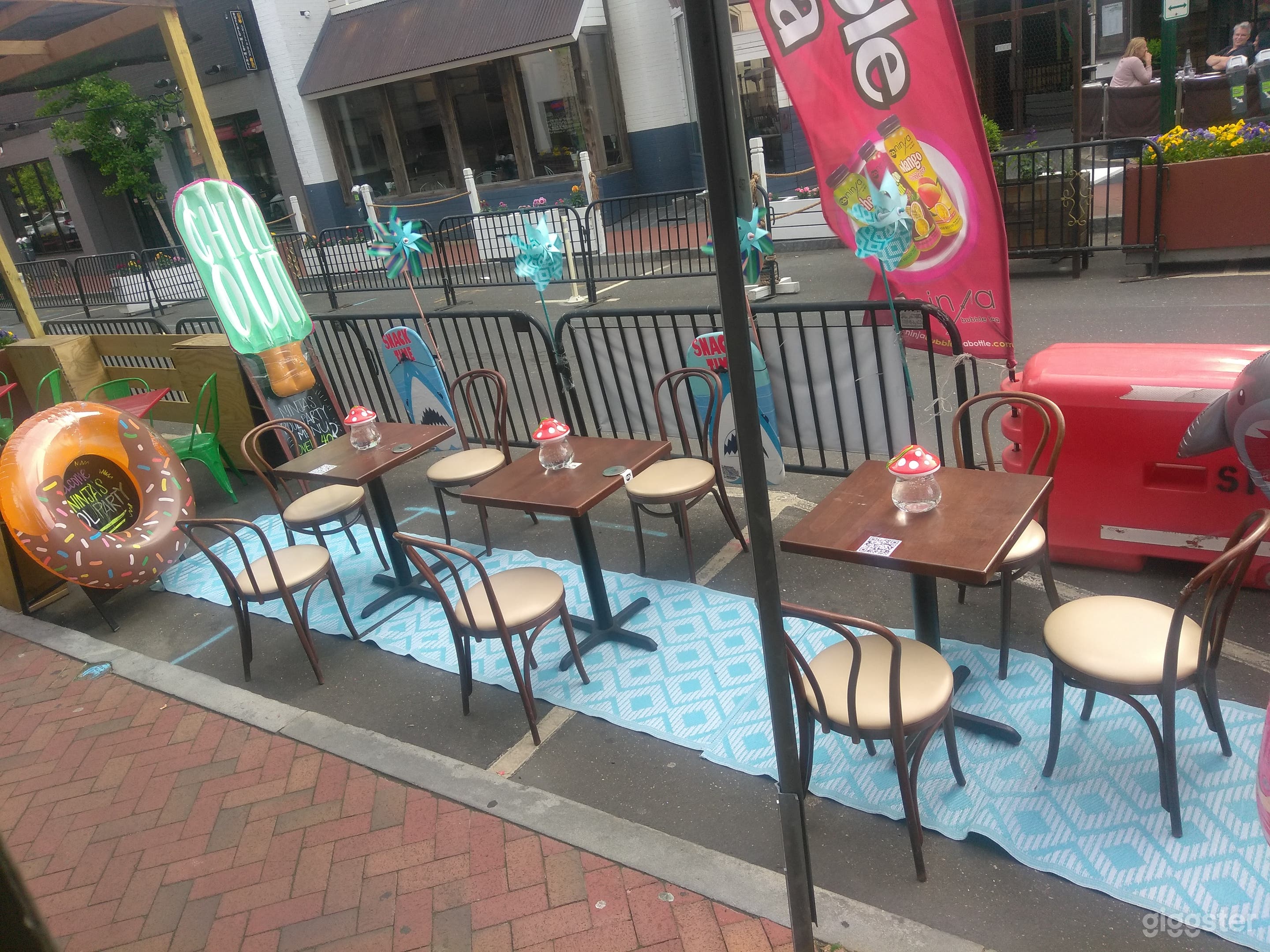 Outdoor dining patio