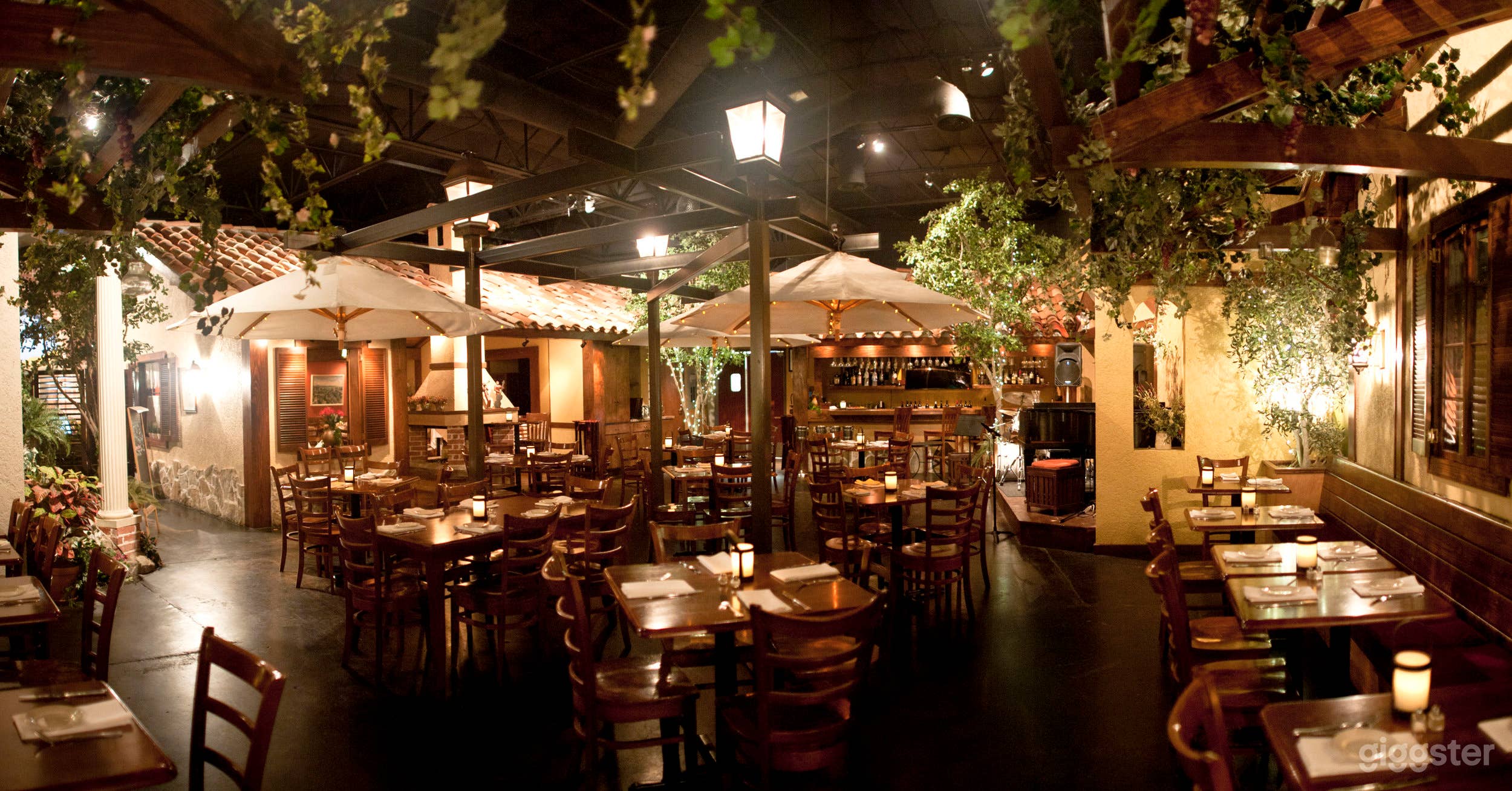 An indoor patio area which will make you feel outside without having to deal with the Texas heat or cold