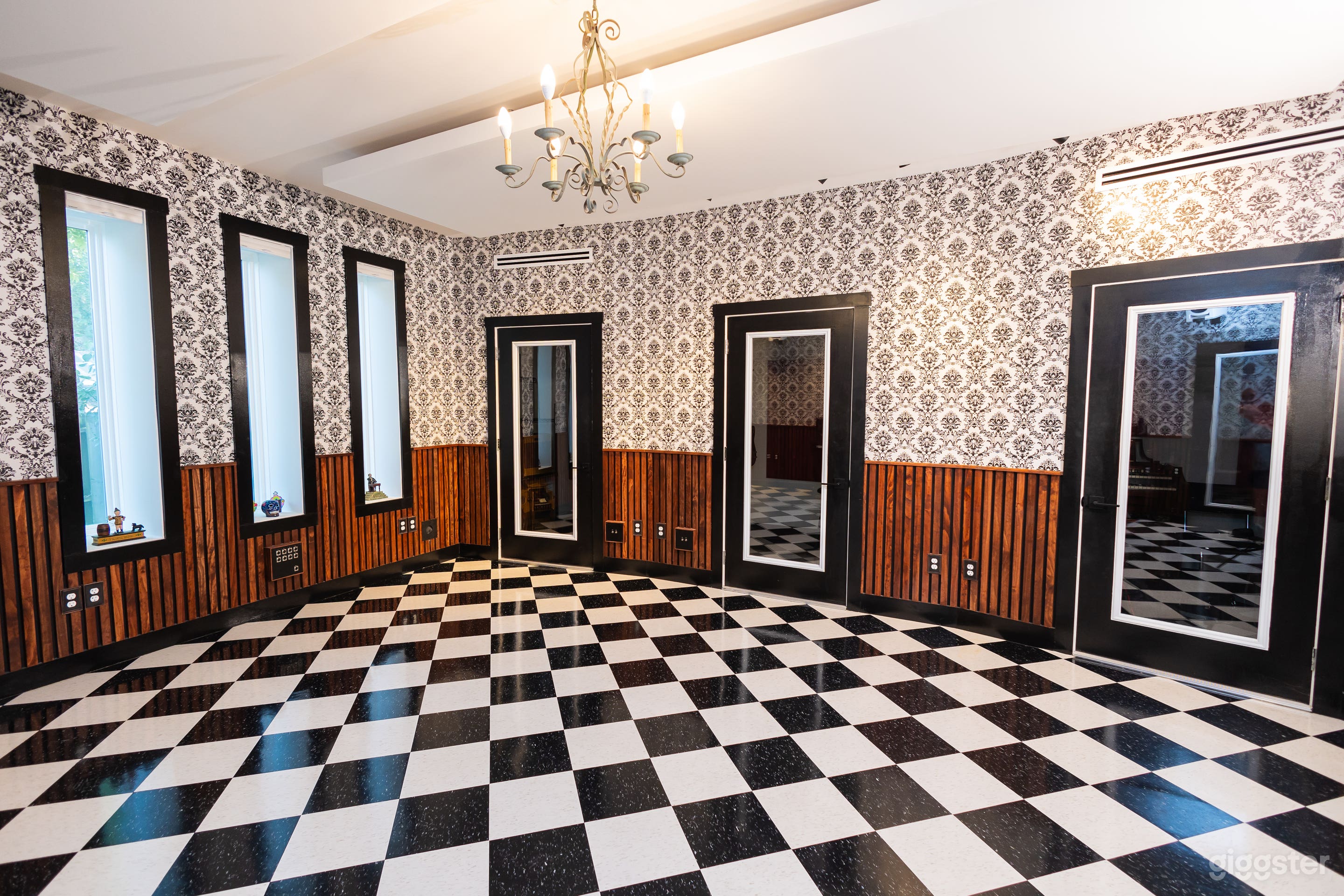 Main floor with doors to isolation booths