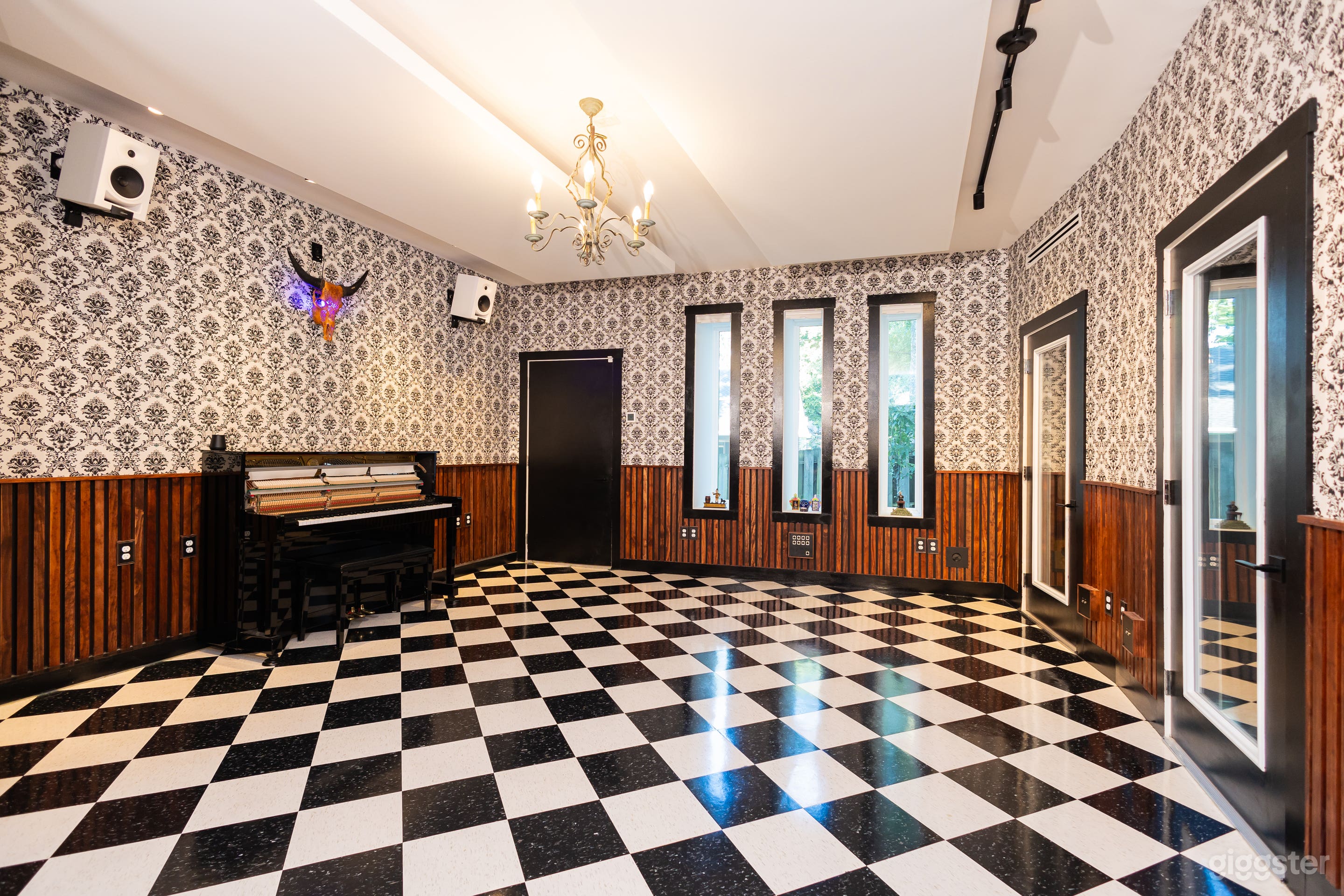 Main floor looking towards entry and windows