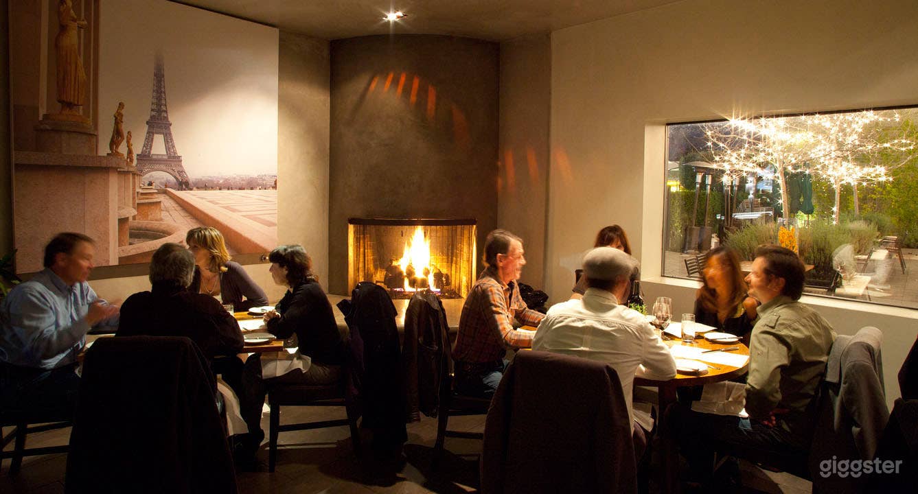 Cozy Private Dining Room with Fireplace Photo 1