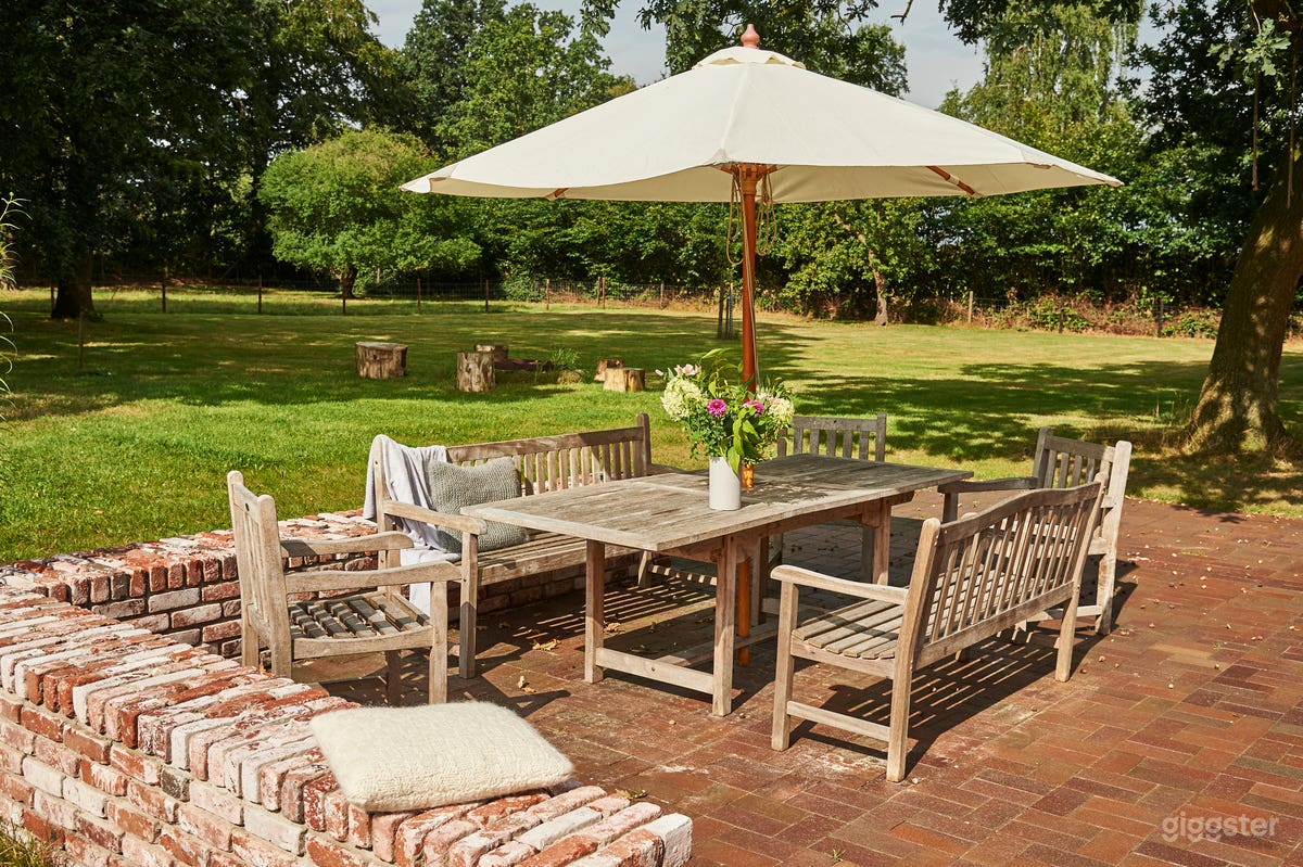 Terrace in the backyard garden