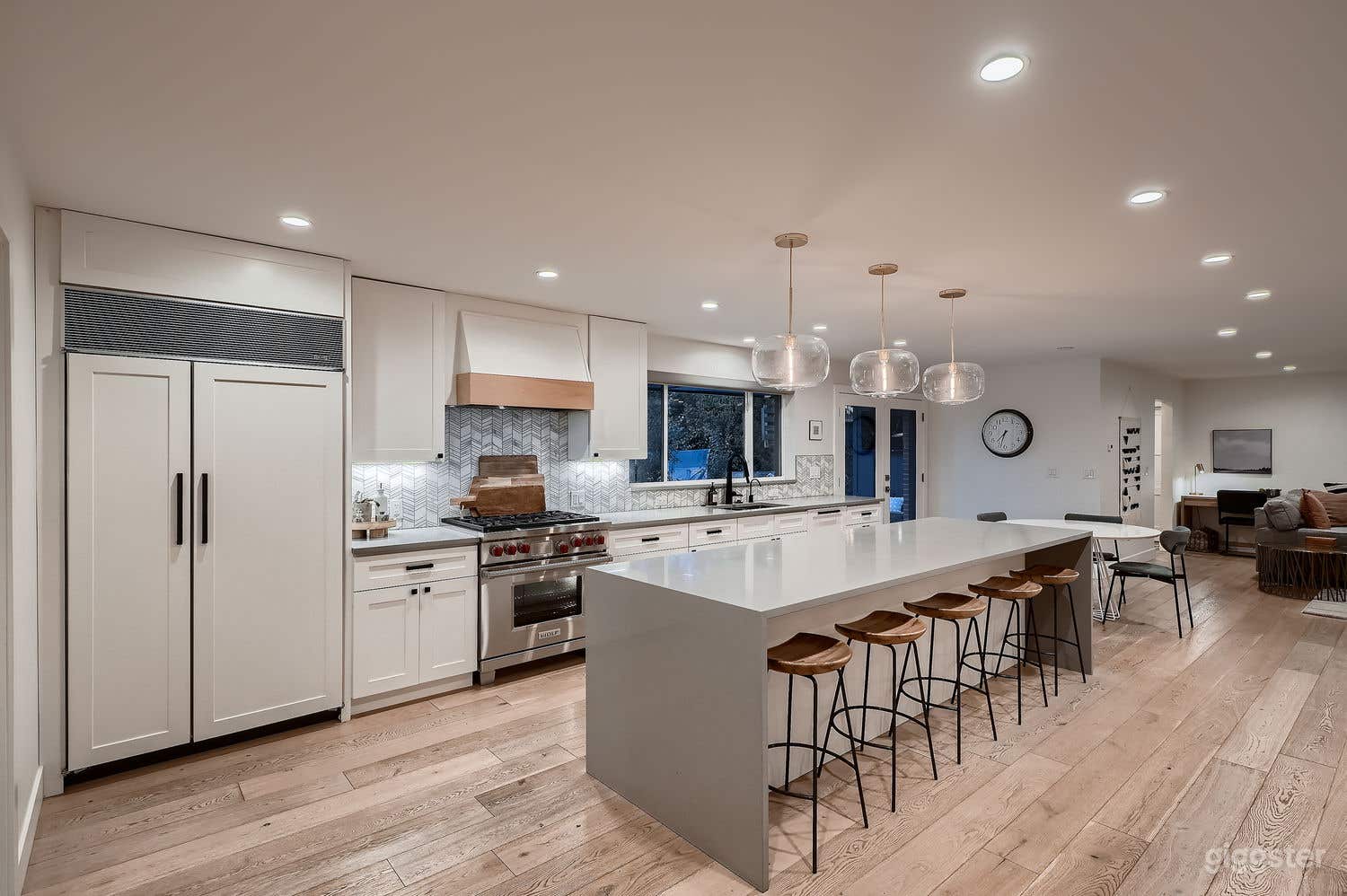 Large 3 1/2 by 10 ft island.