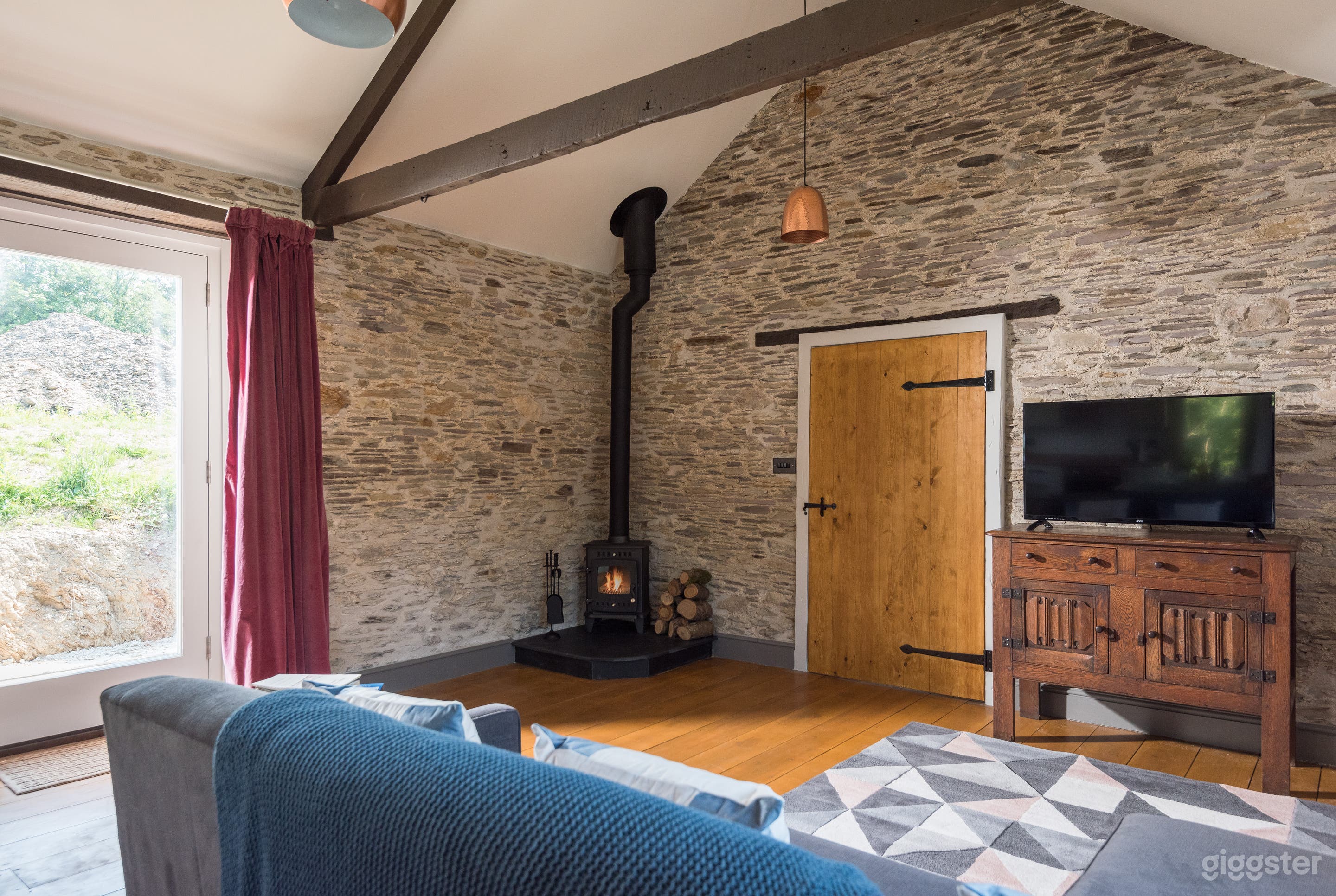 Bulrush Barn open plan living area