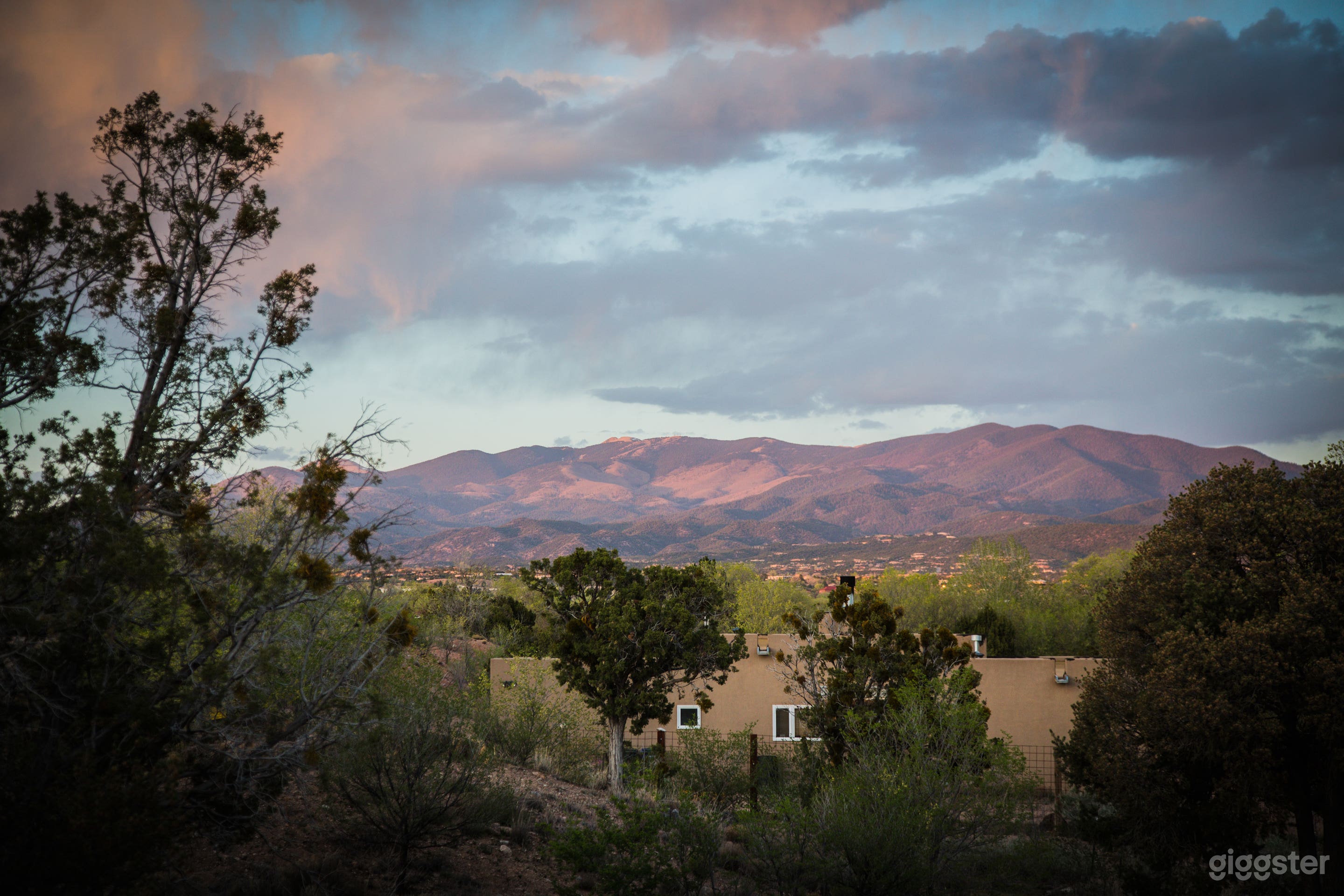 amazing view of the mountains and the city of Santa fe
