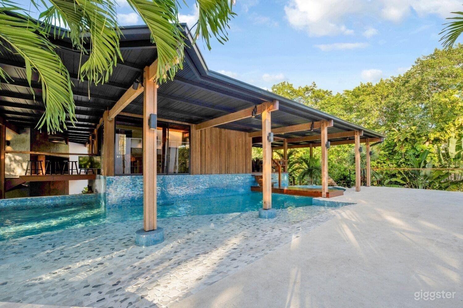 Elevated Pool Deck with Jacuzzi &amp; Waterfall Views Photo 2