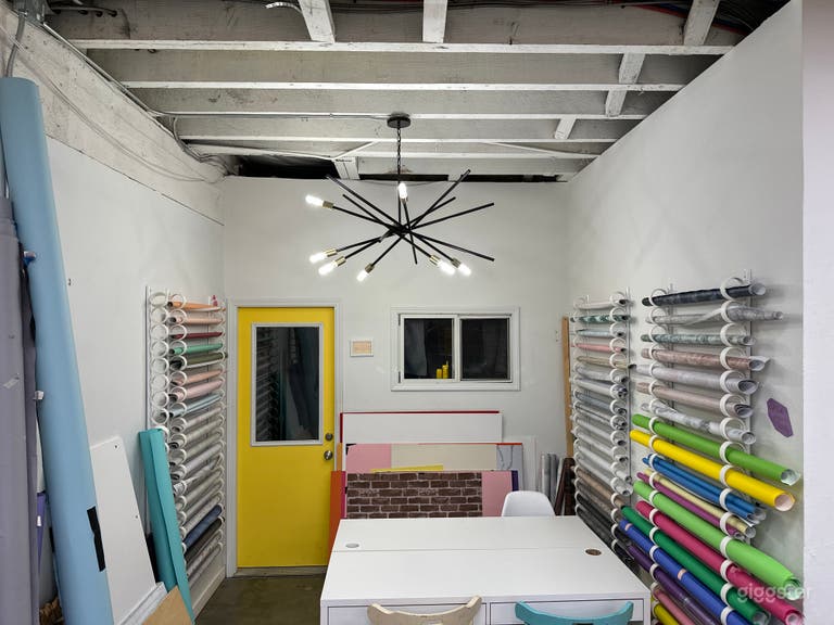  Backdrops and entry door to editing room 