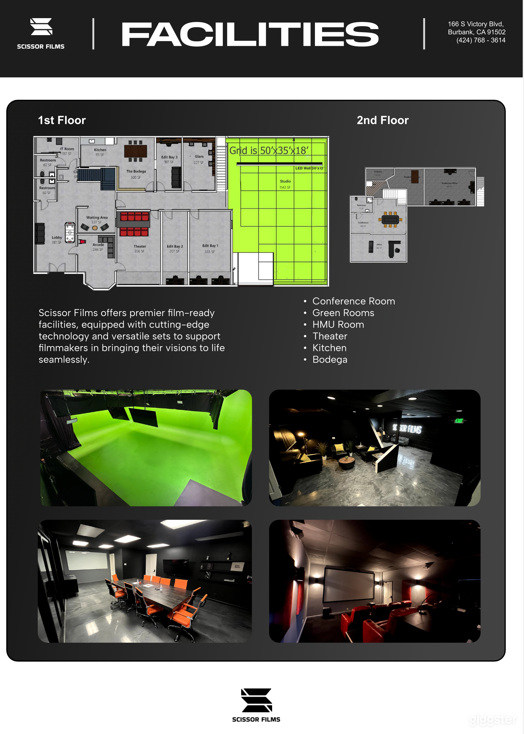 Pre-Lit Green Screen Stage —1,143 sq feet Photo 2