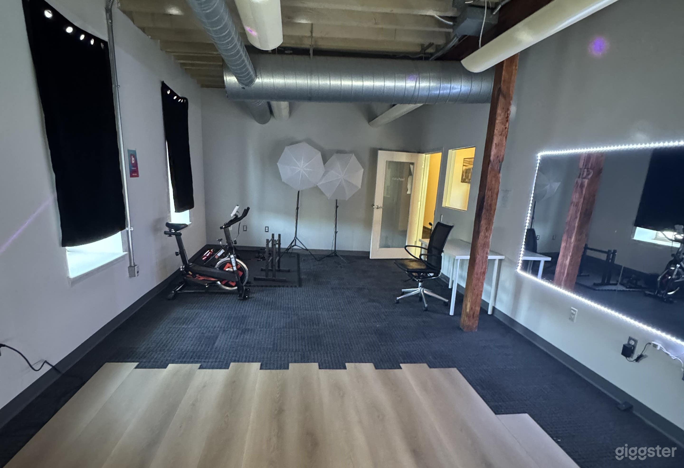 Dynamic Dance &amp; Fitness Studio with Mirrors and LED Lighting Photo 1