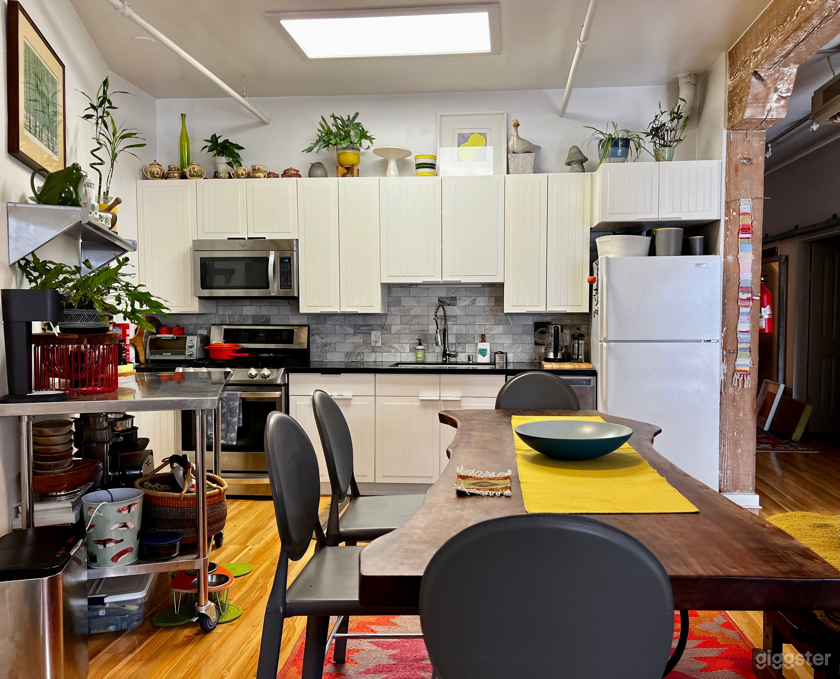 Counter Height Work Table and Full Kitchen