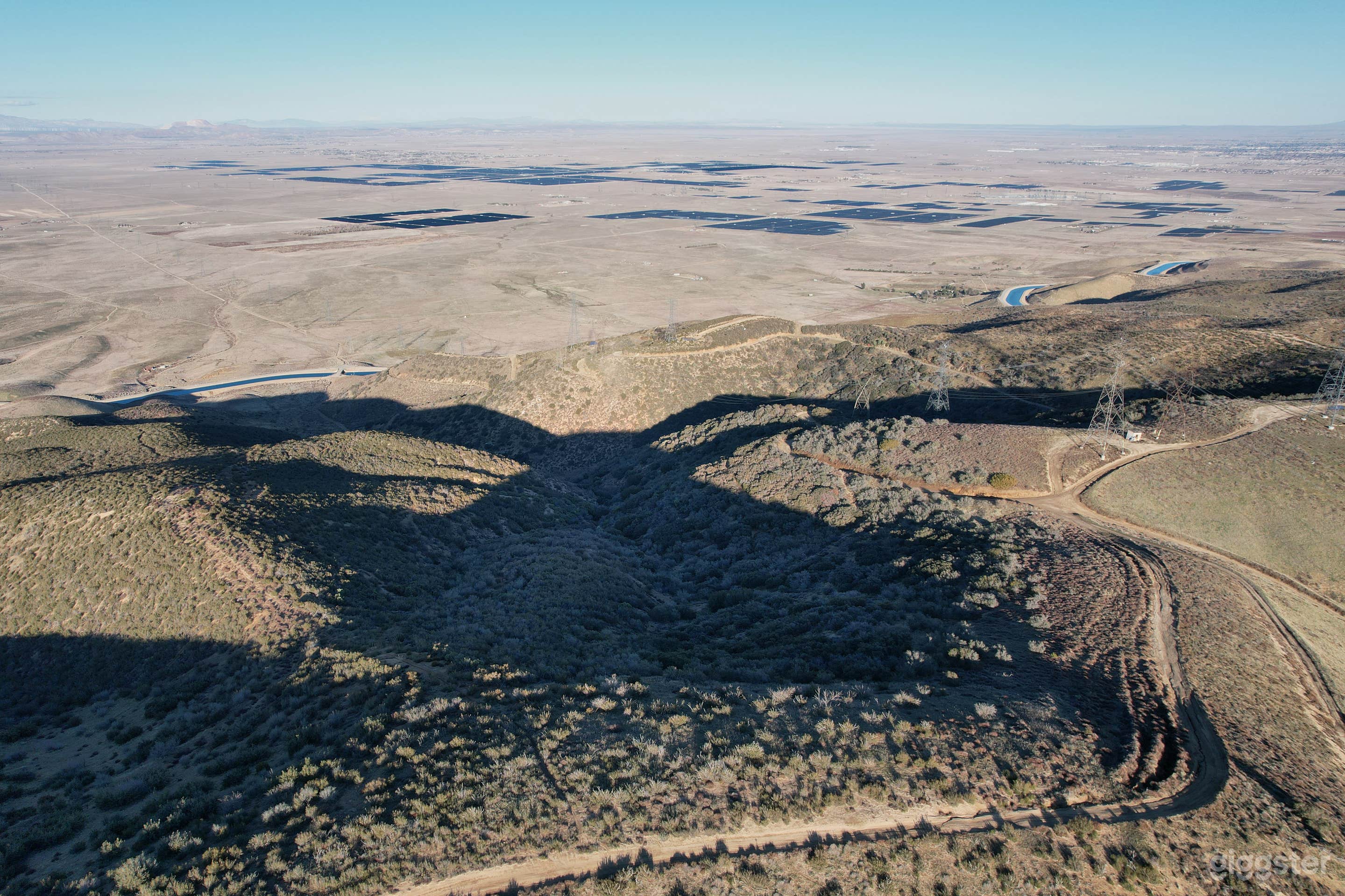 looking down the land into the valley
